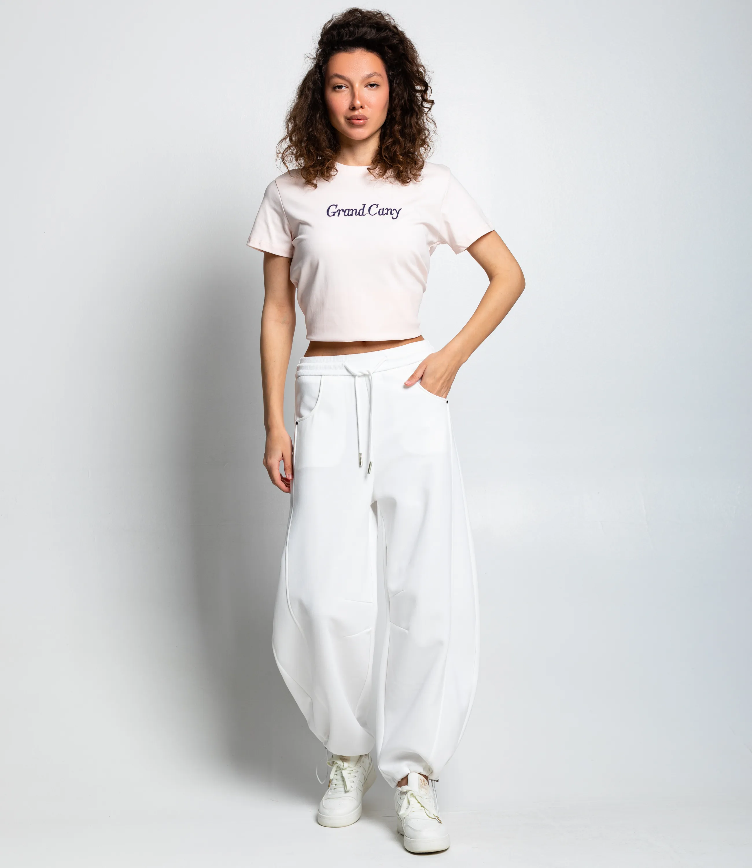 Спортивные брюки #КТ0606, белый - фото 1