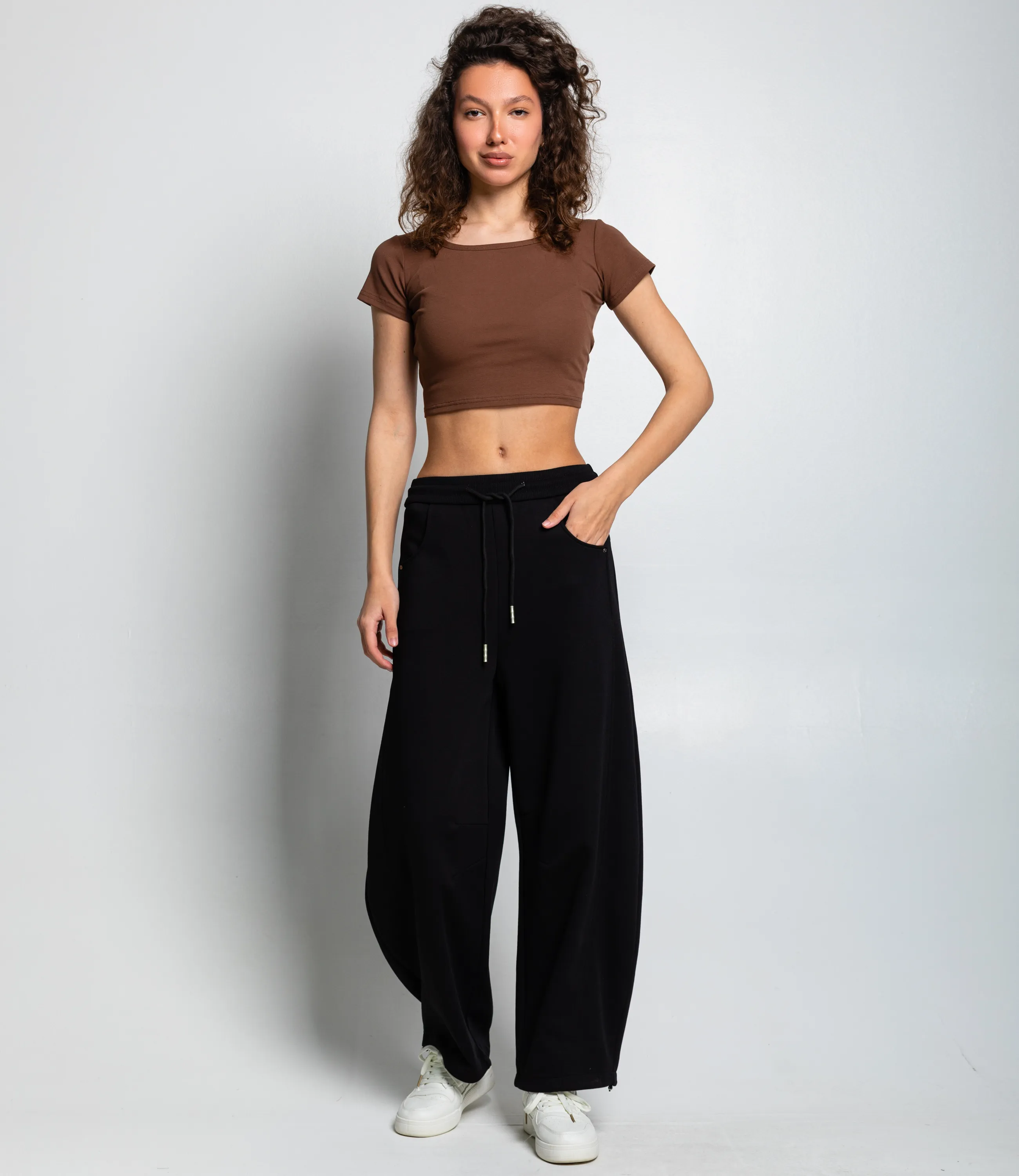 Спортивные брюки #КТ0606, чёрный - фото 1