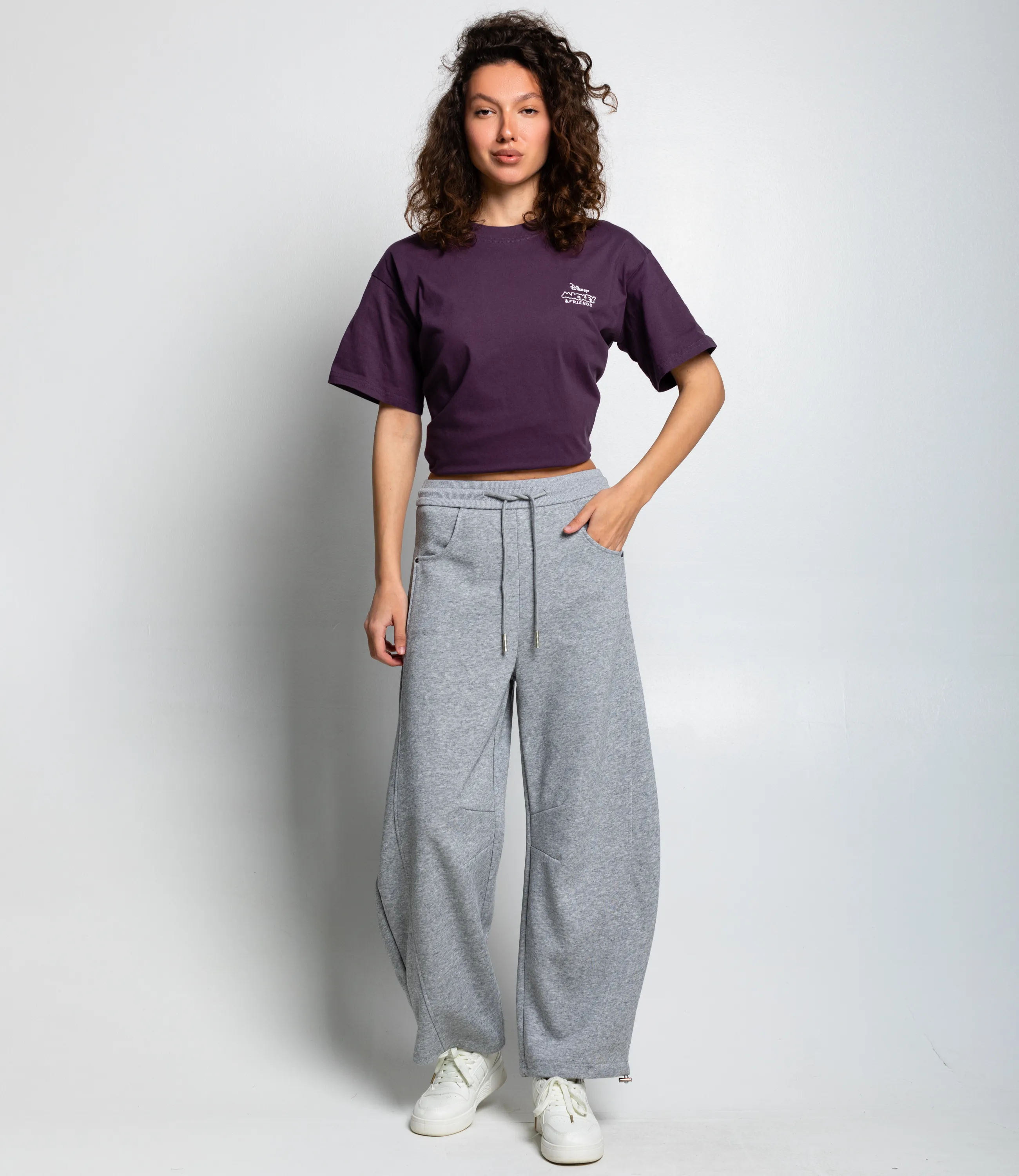 Спортивные брюки #КТ0606, серый меланж - фото 1