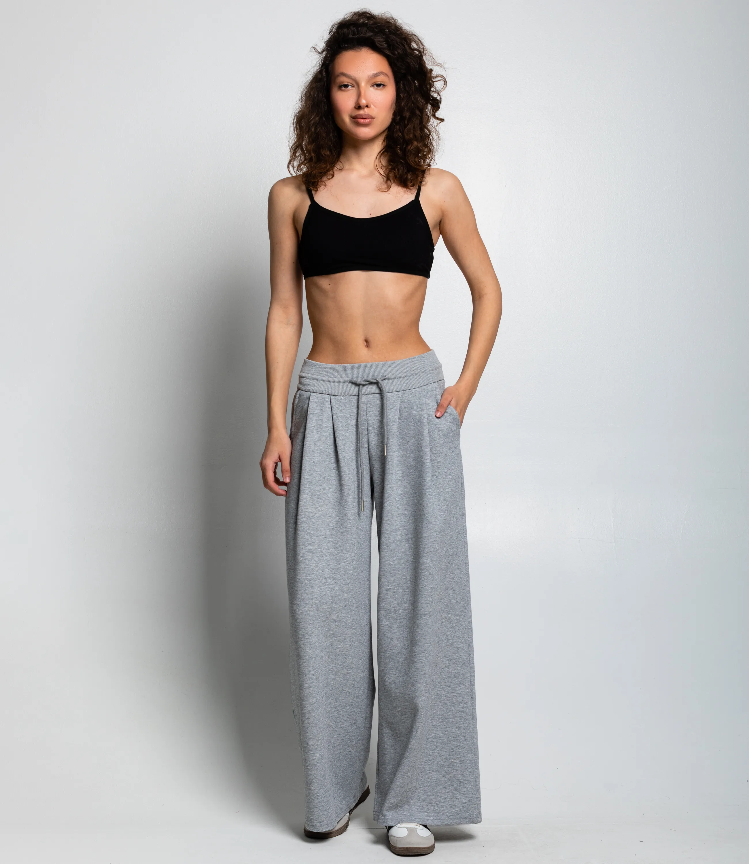 Спортивные брюки #КТ2526 (1), тёмно-серый меланж - фото 1