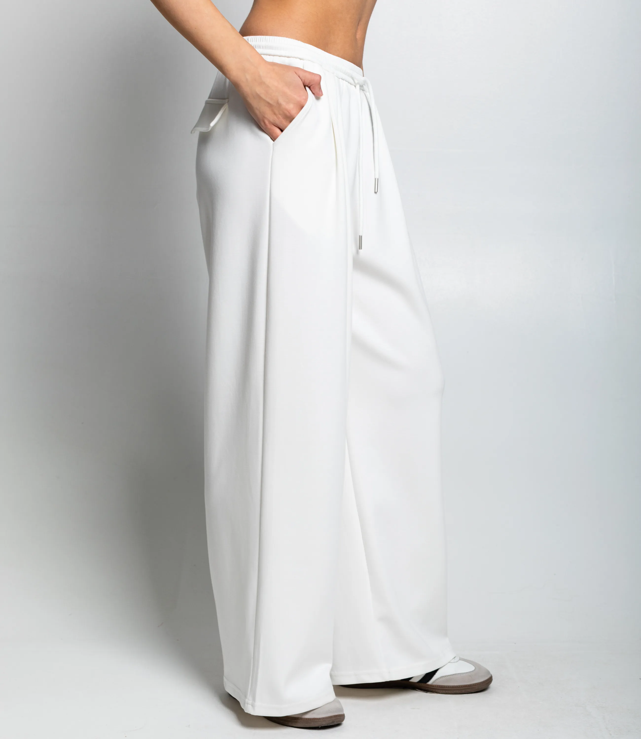 Спортивные брюки #КТ2525, белый - фото 3