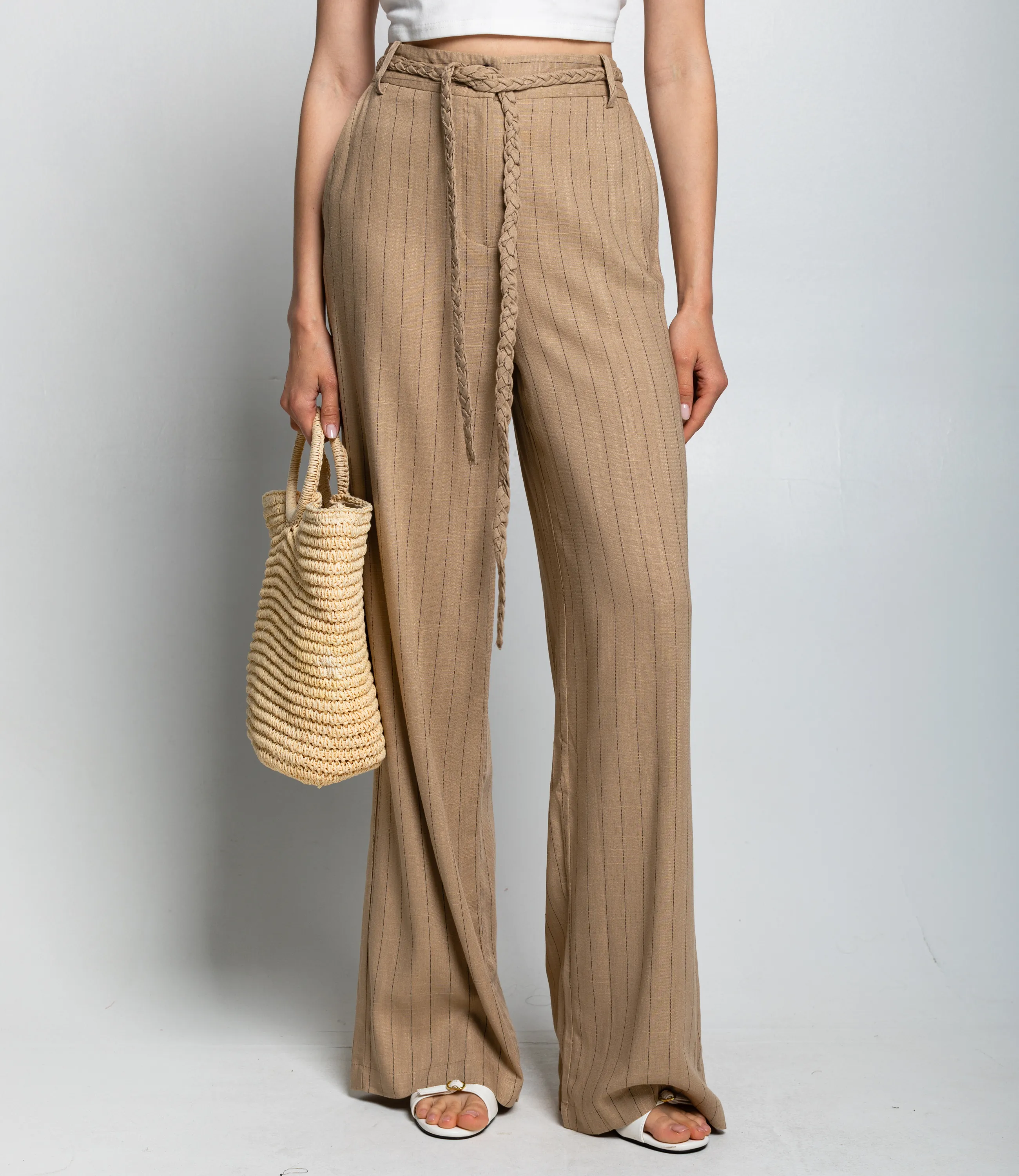 Брюки #ОКТ235001, бежевый - фото 2