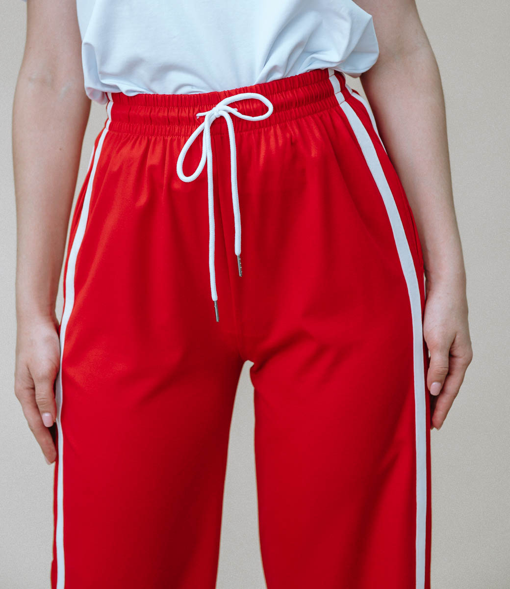 Спортивные брюки #801, красный - фото 4