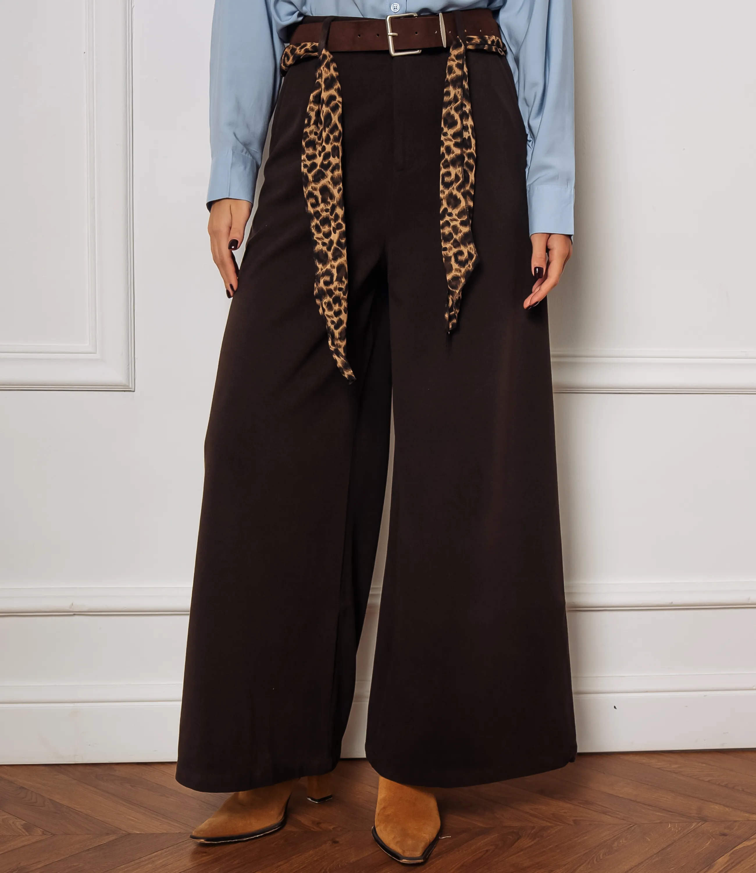 Брюки #КТ0930, шоколадный - фото 2