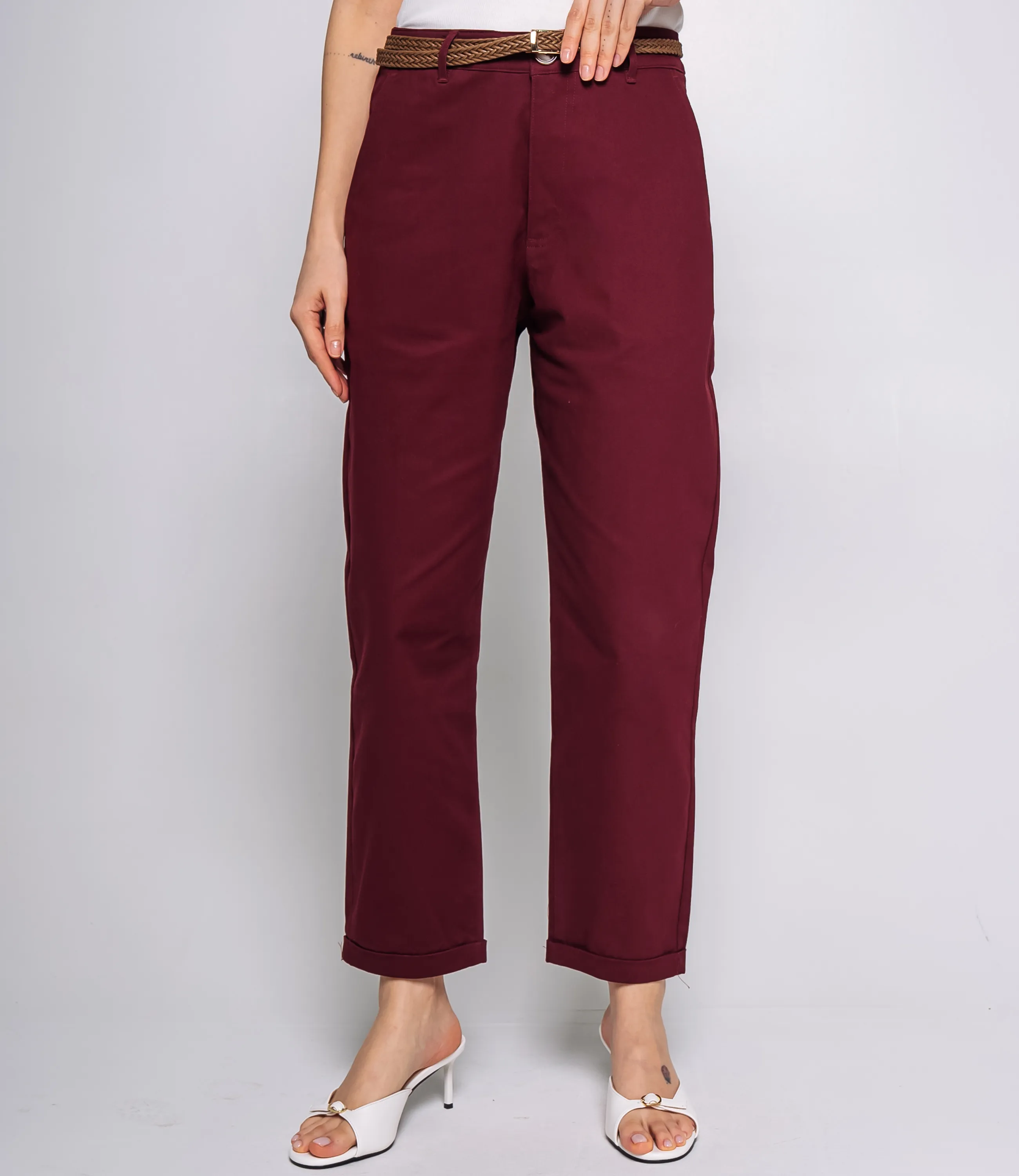 Брюки #ОКТ215001, бордовый - фото 2