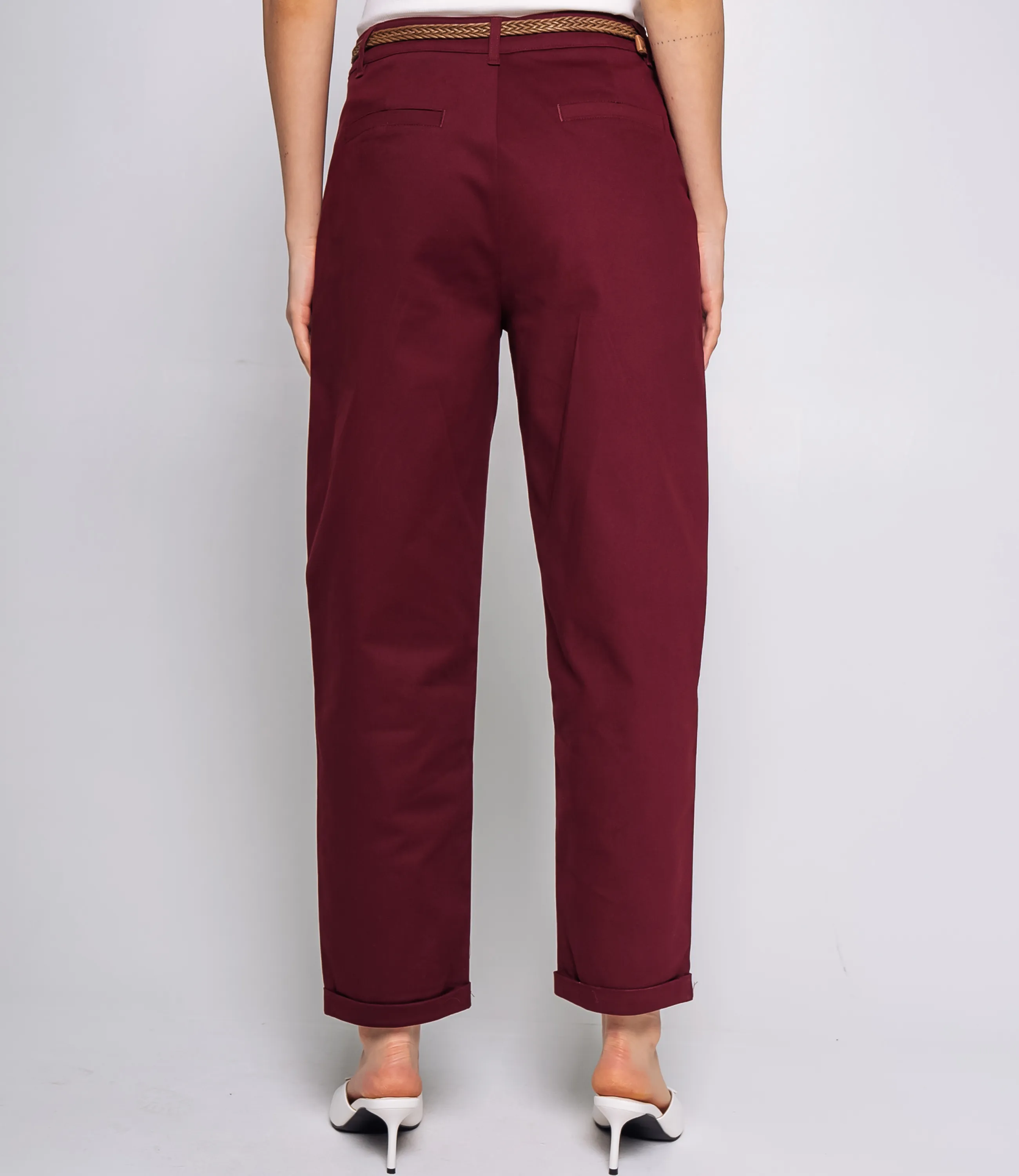 Брюки #ОКТ215001, бордовый - фото 4