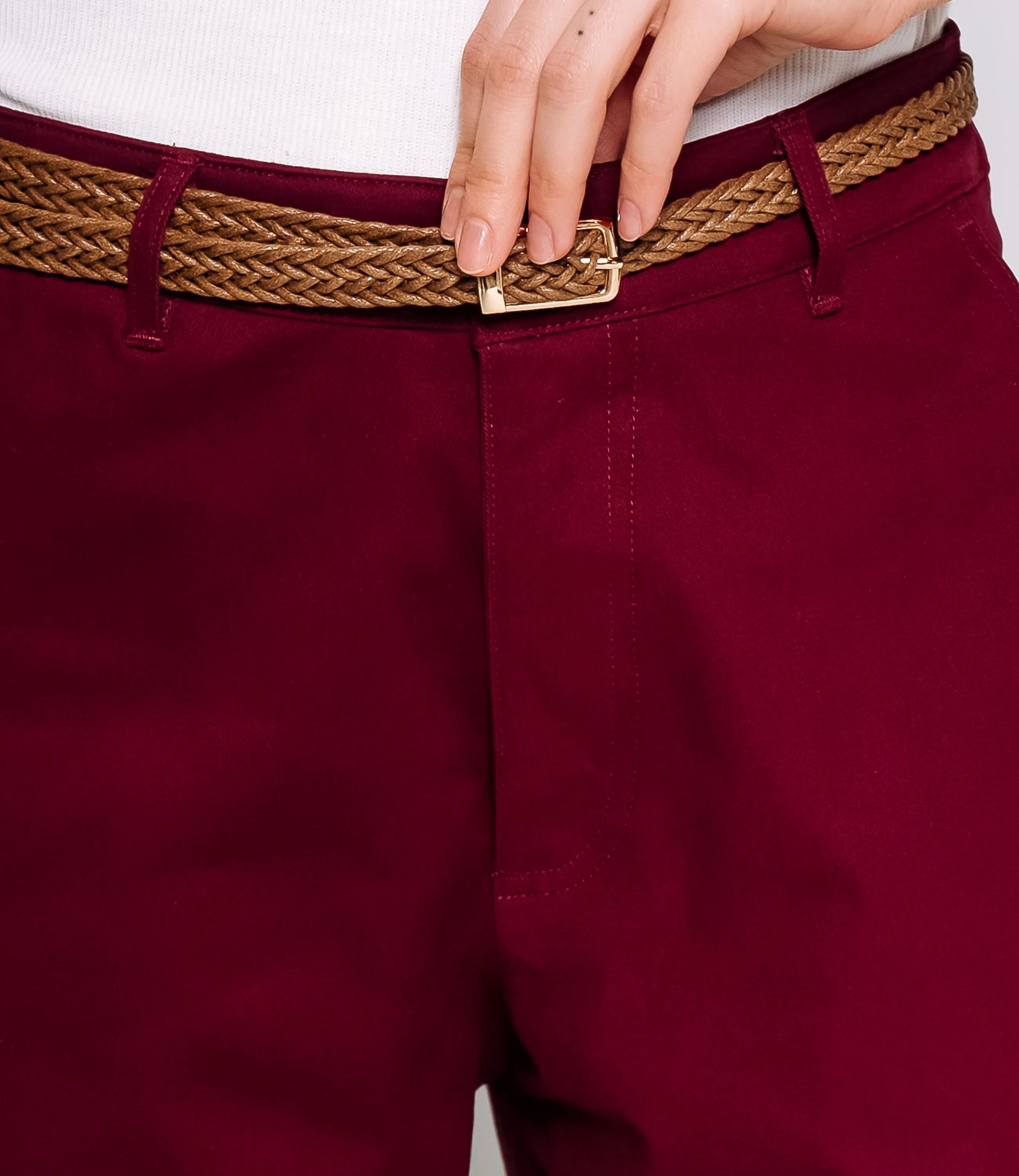 Брюки #ОКТ215001, бордовый - фото 5