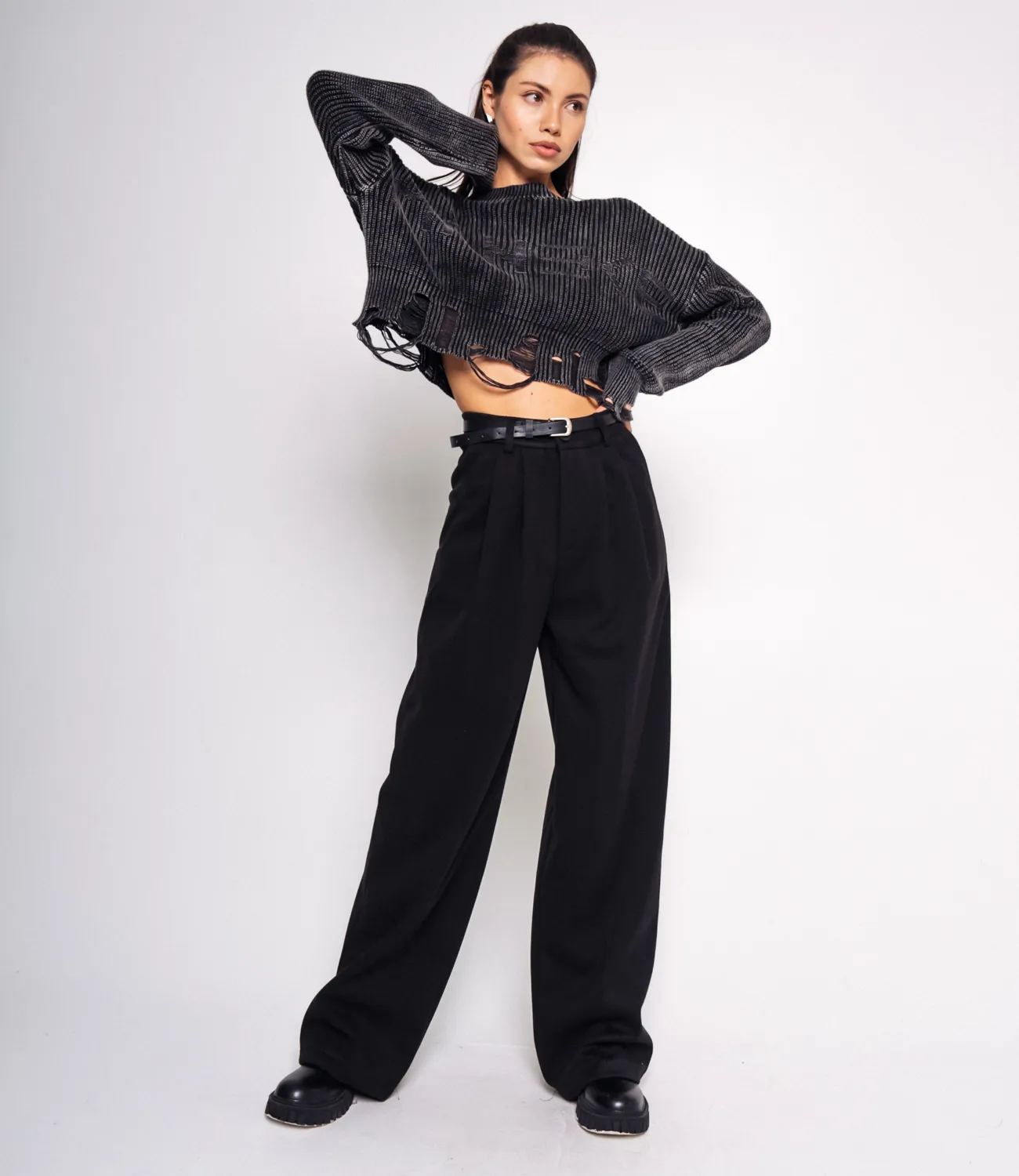 Брюки #КТ2626 (1), чёрный - фото 1