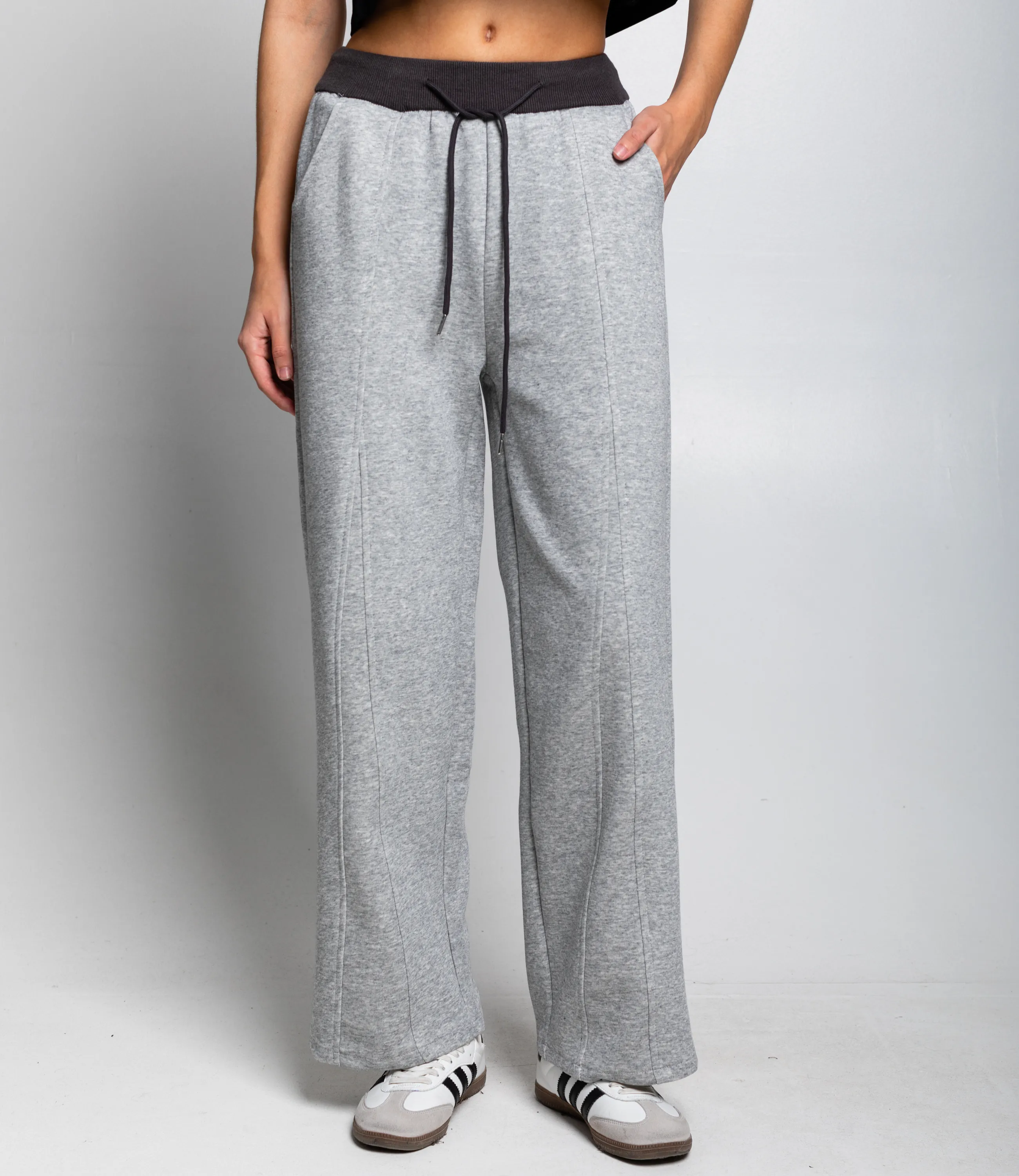 Спортивные брюки #КТ01 (14), серый меланж - фото 2