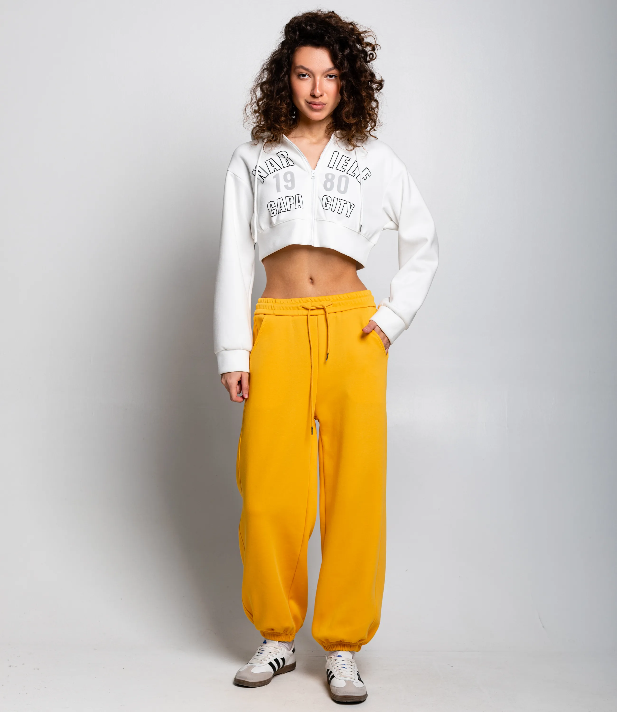 Спортивные брюки #КТ04 (2), жёлтый - фото 1