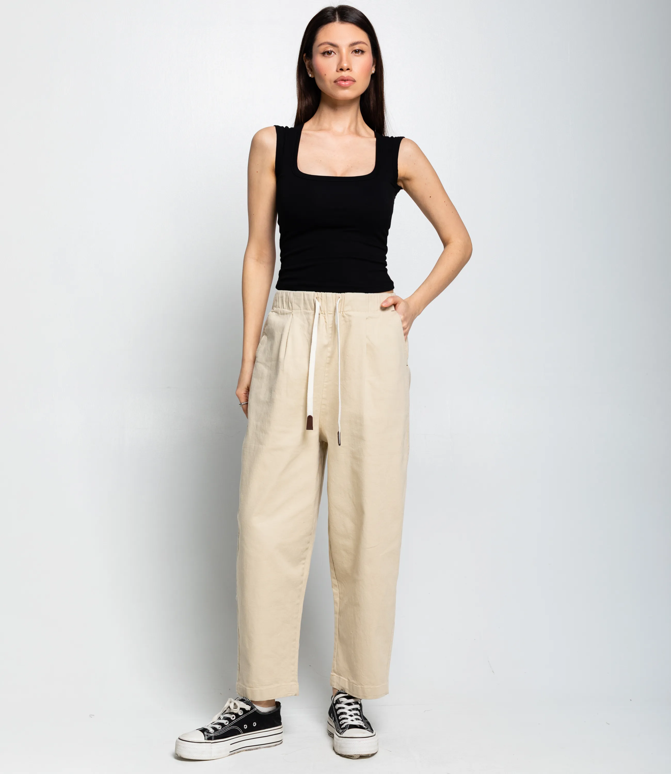 Брюки #КТ2556 (1), бежевый - фото 1