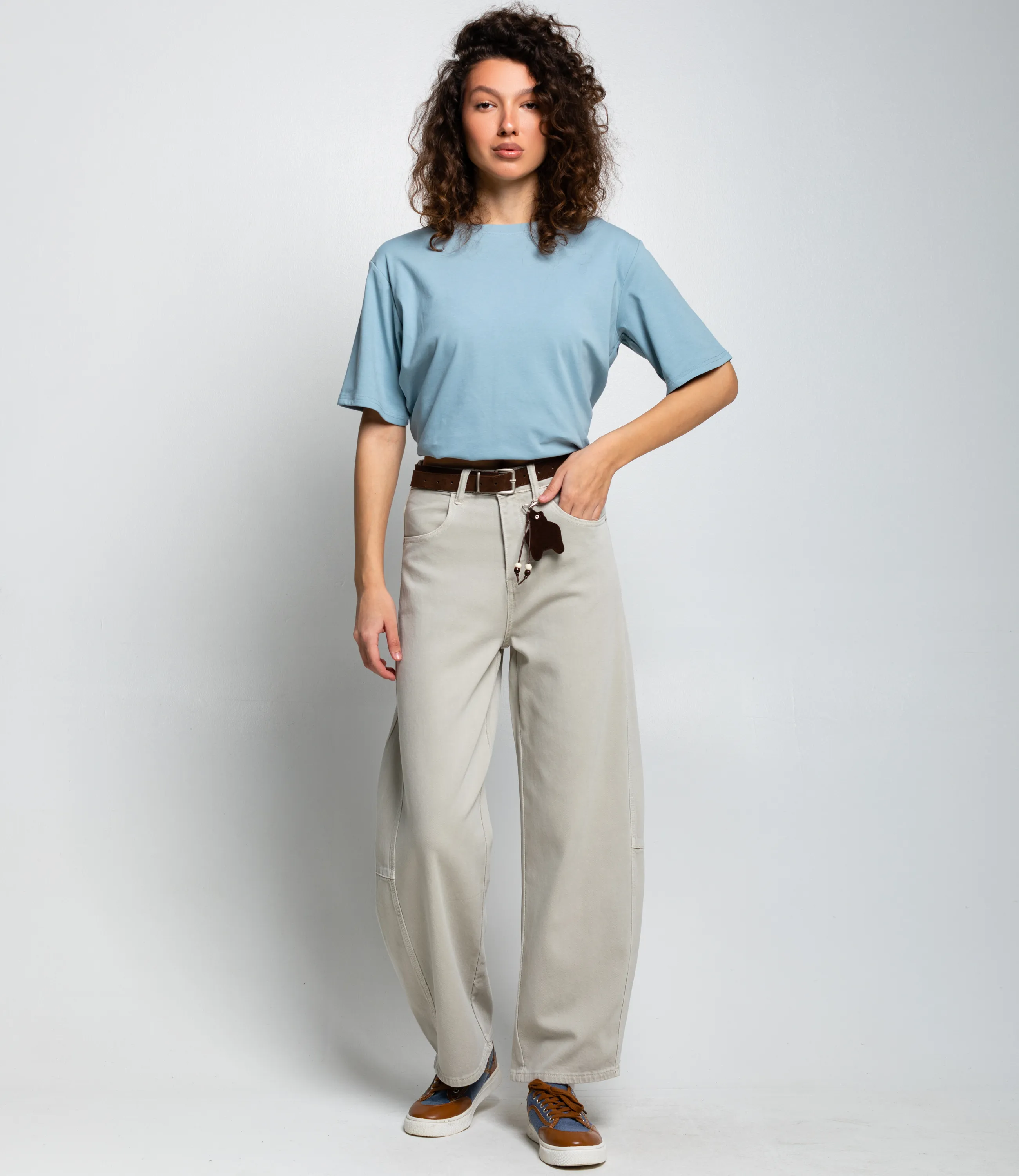 Джинсы #КТ6936, светло-серый - фото 1