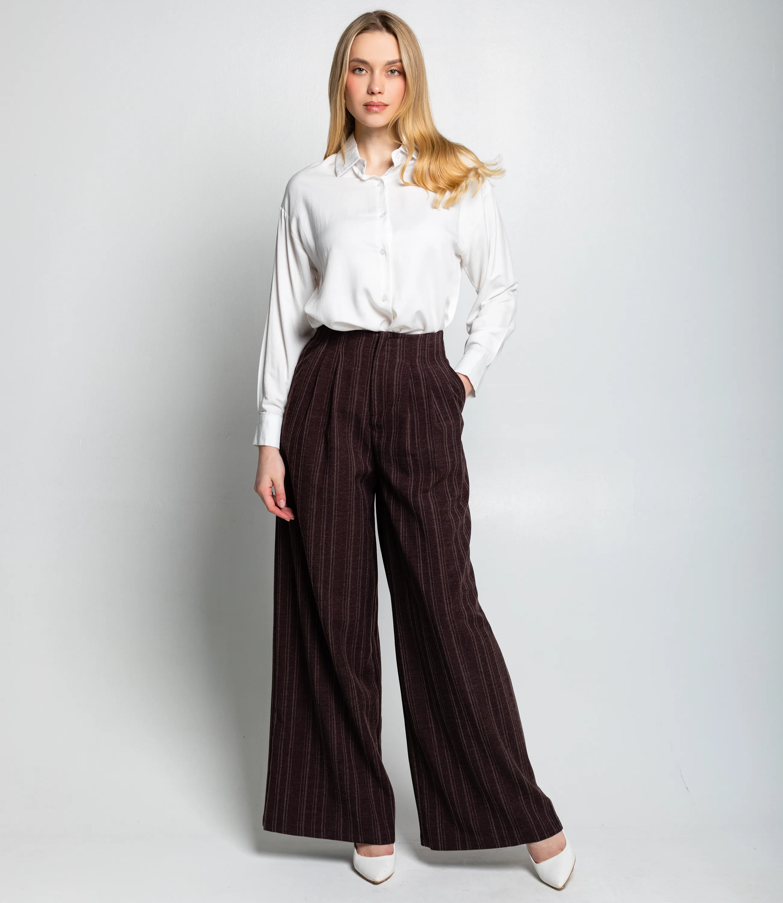 Брюки КТ66106, шоколадный - фото 1