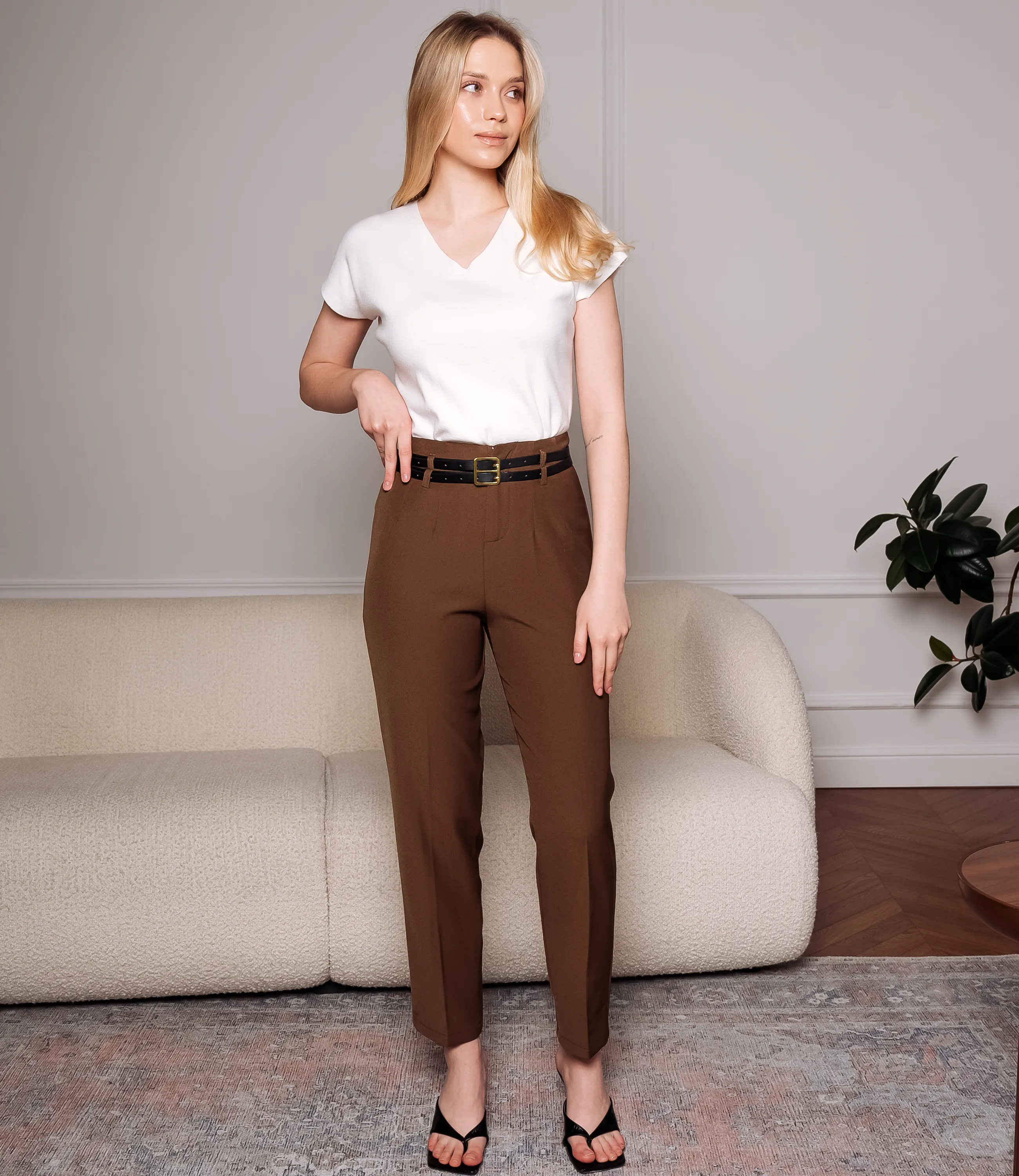 Брюки #КТ8130 (2), коричневый - фото 1