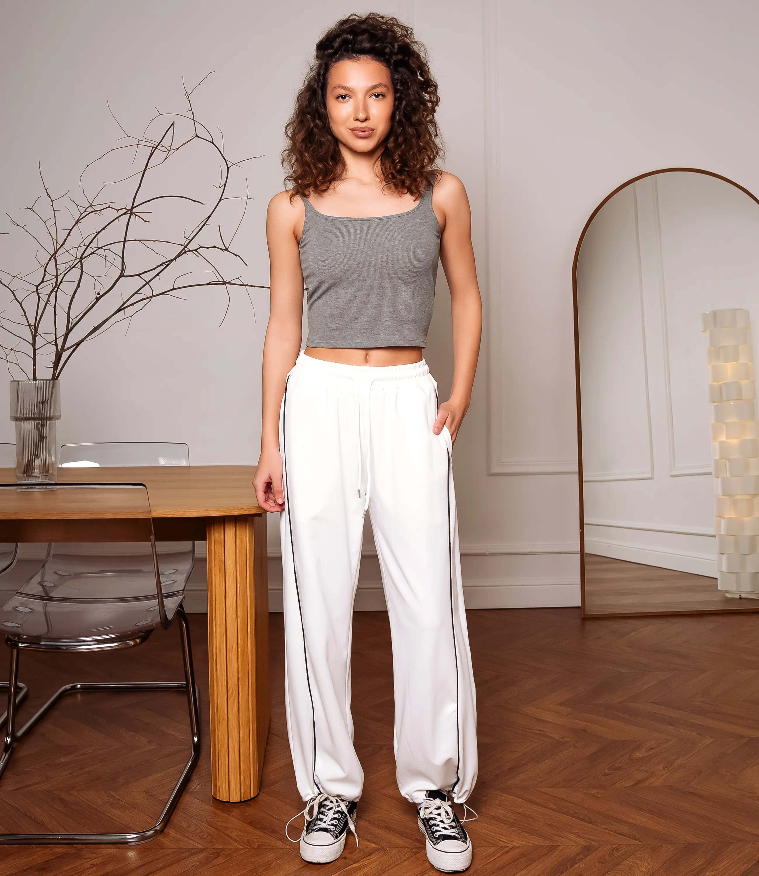 Спортивные брюки #КТ307 (4), белый - фото 1