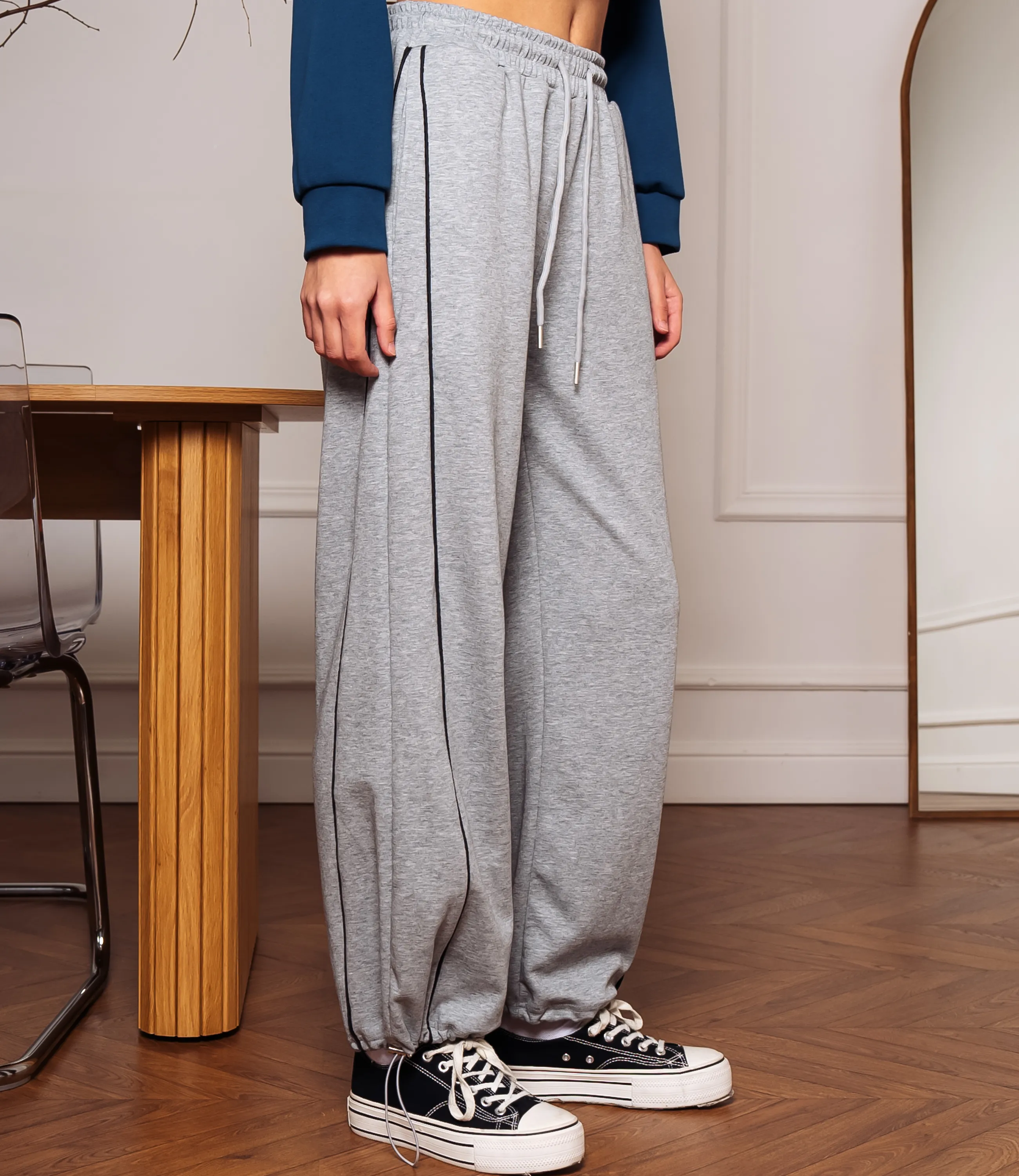 Спортивные брюки #КТ307 (4), серый меланж - фото 3