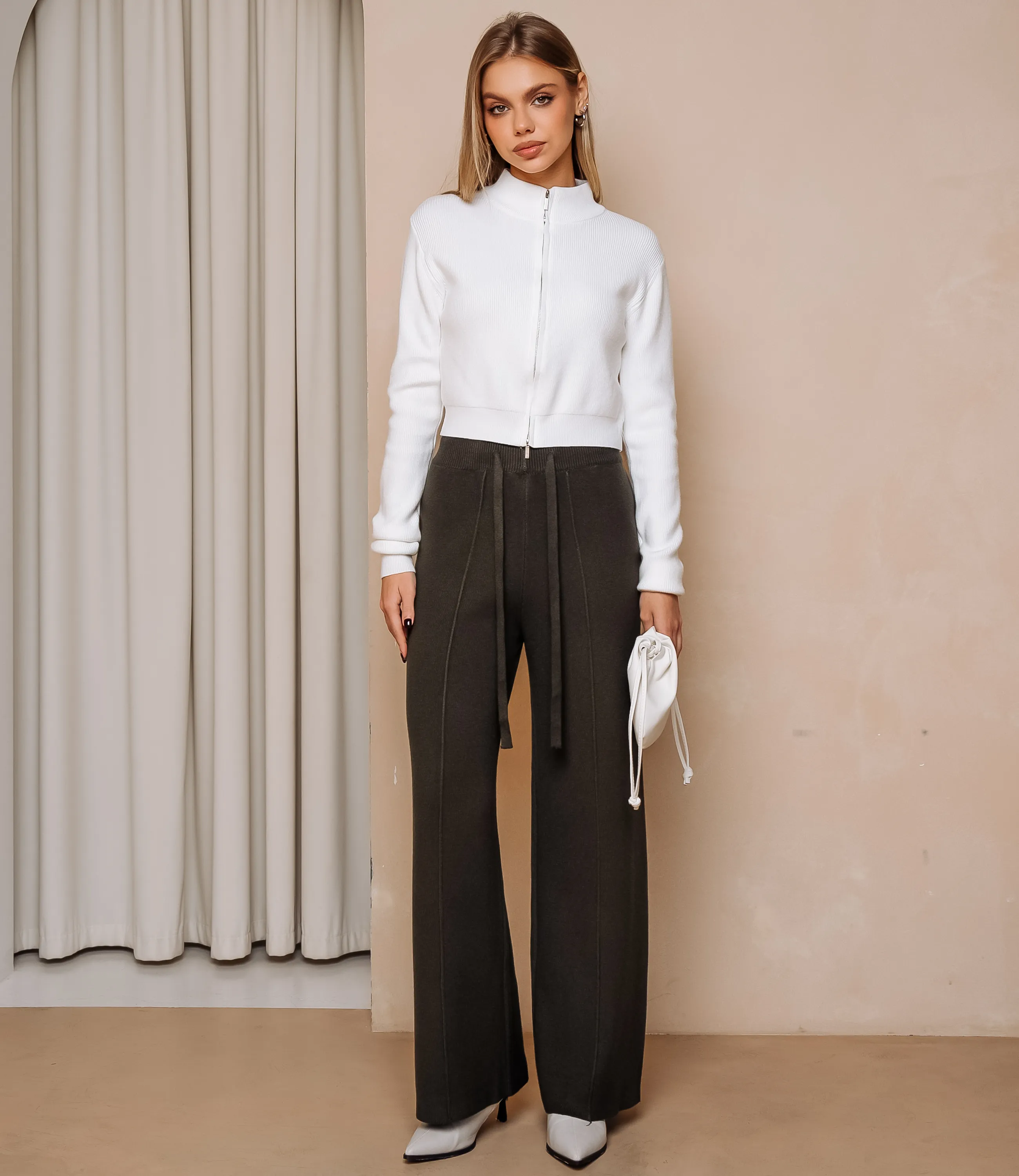 Брюки #КТ817 (1), тёмный хаки - фото 1