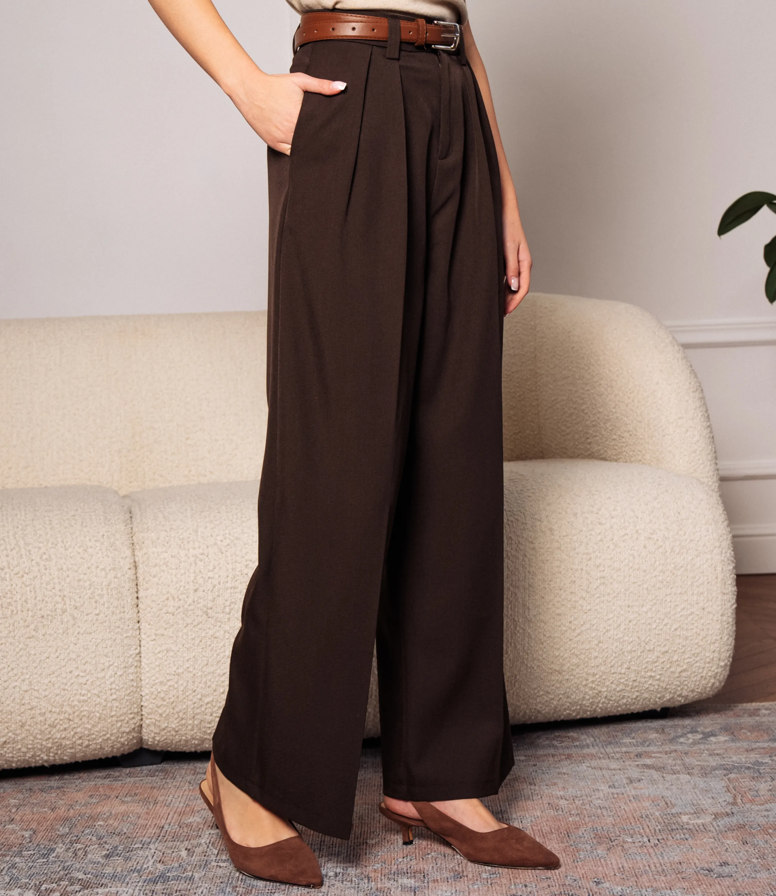 Брюки #КТ8844, шоколадный - фото 3