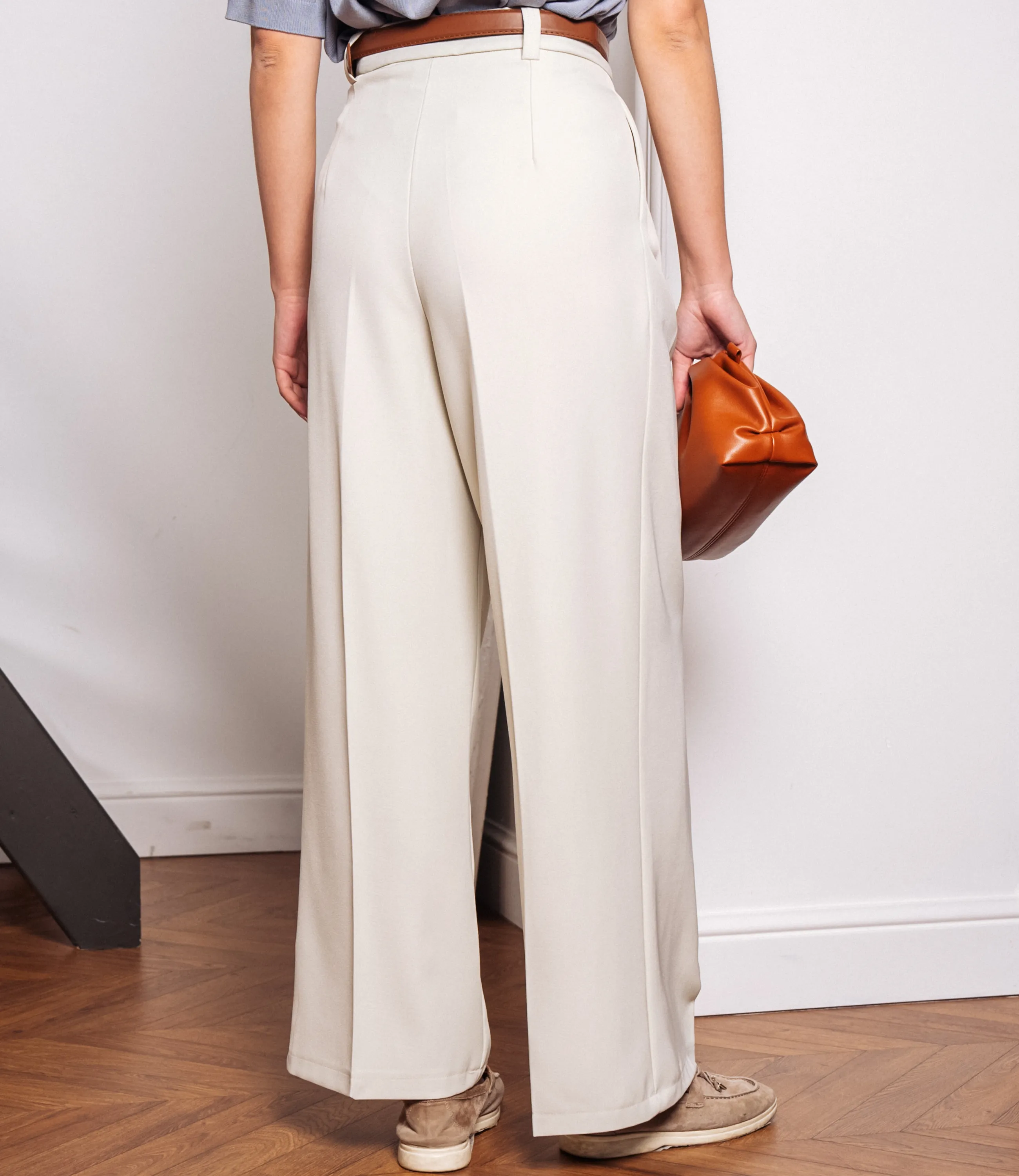 Брюки #КТ8844, бежево-серый - фото 4