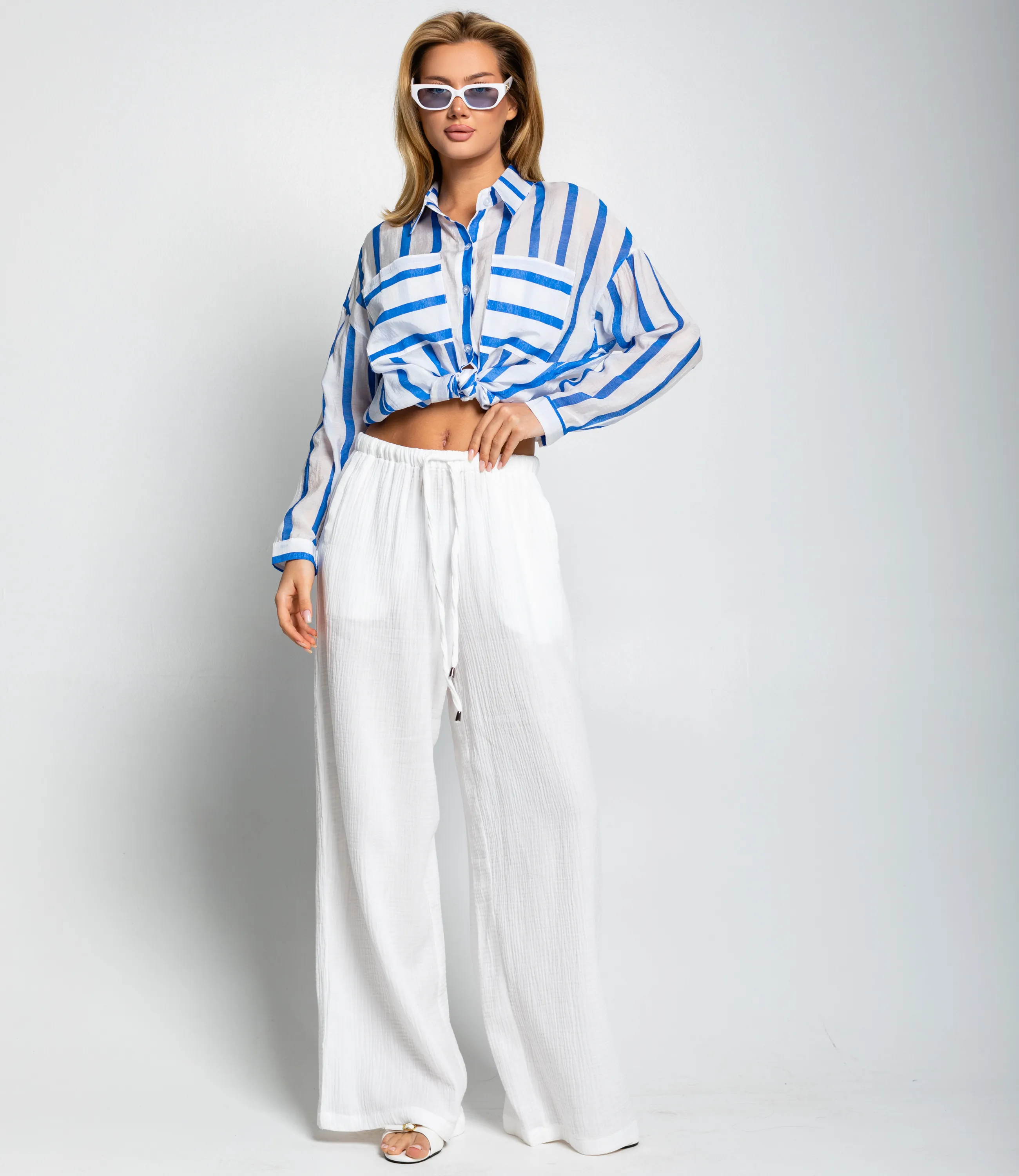 Брюки #ОКТ095004, белый - фото 1