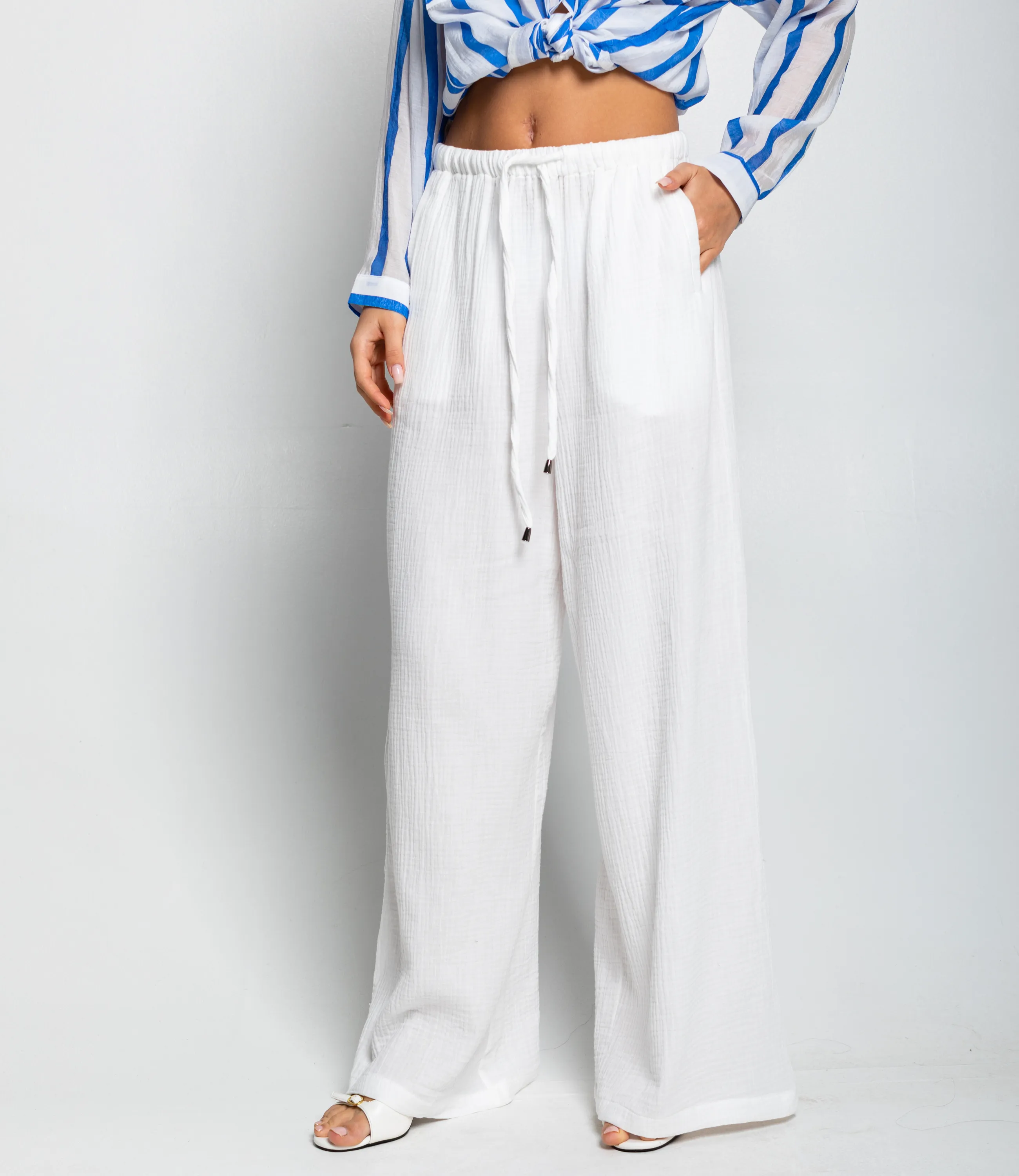 Брюки #ОКТ095004, белый - фото 2