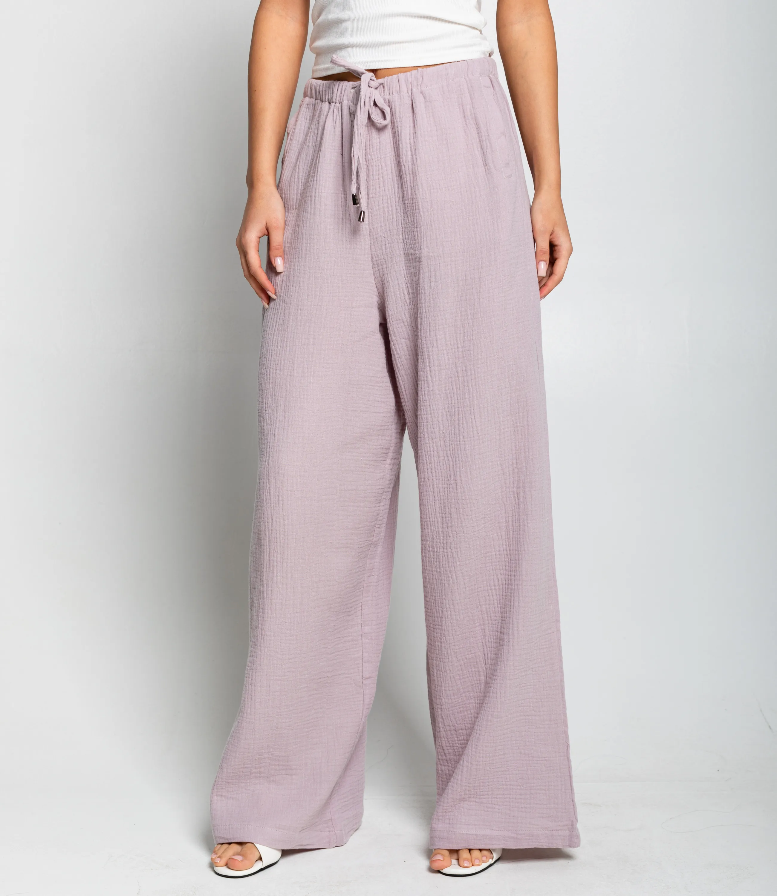 Брюки #ОКТ095004, светло-сиреневый - фото 2