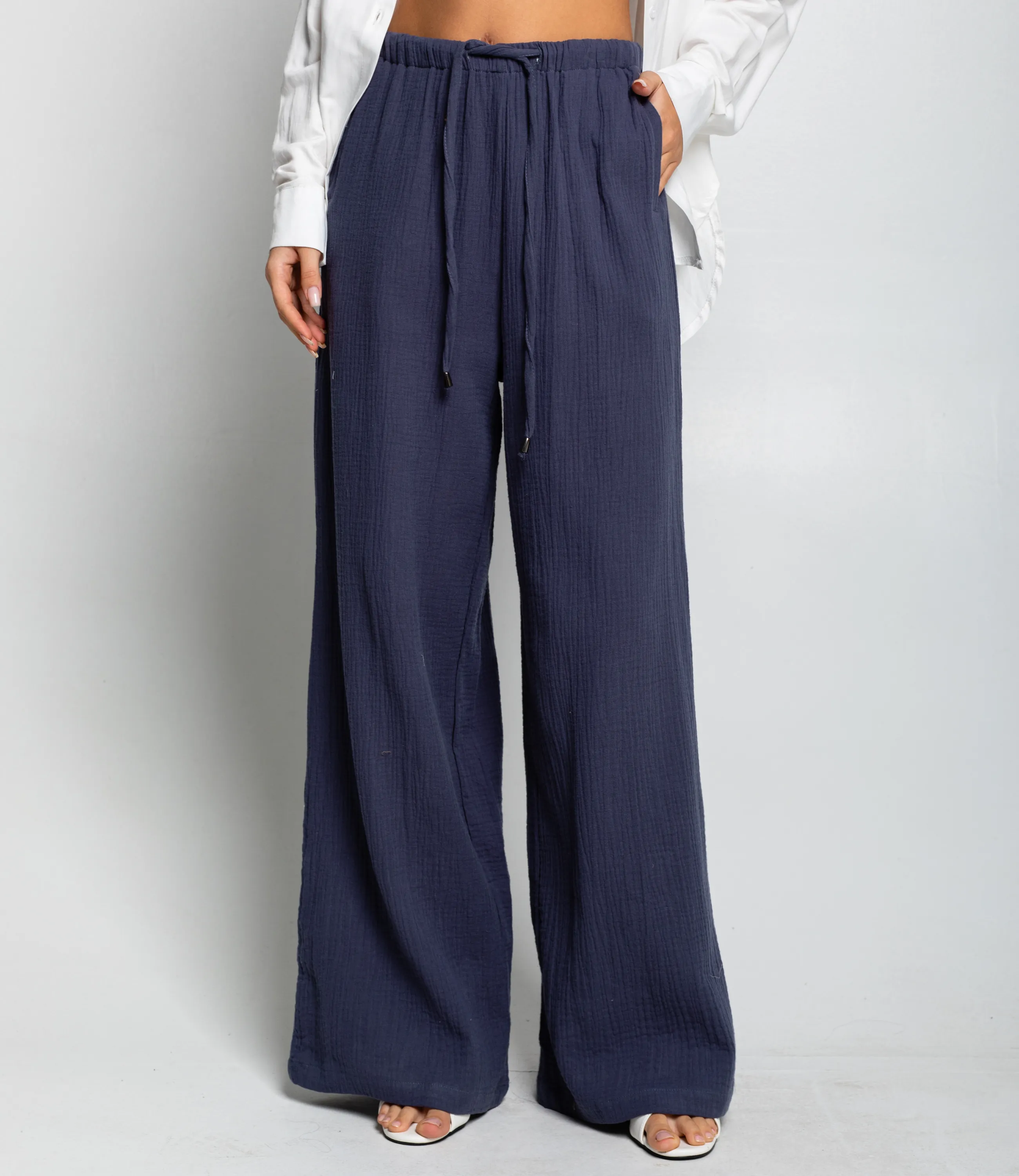 Брюки #ОКТ095004, серо-синий - фото 2