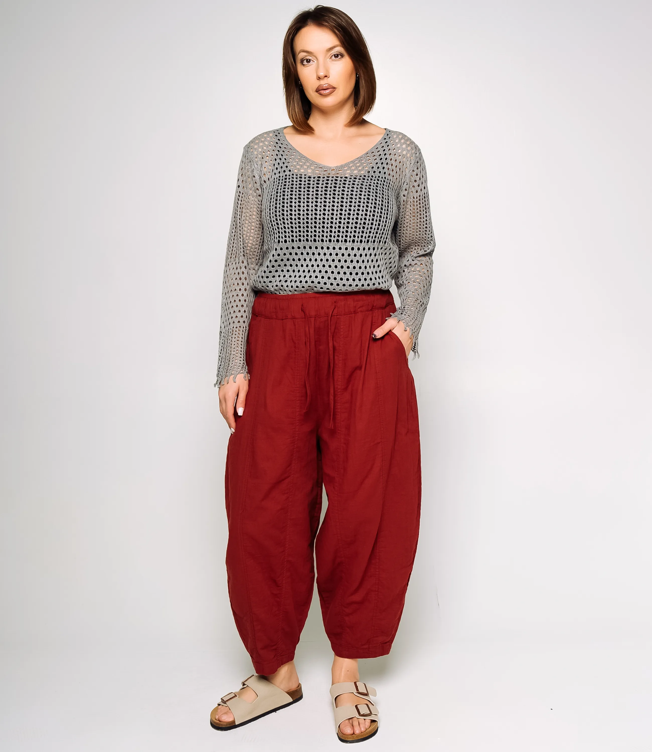 Брюки #КТ9918 (2), терракотовый - фото 1