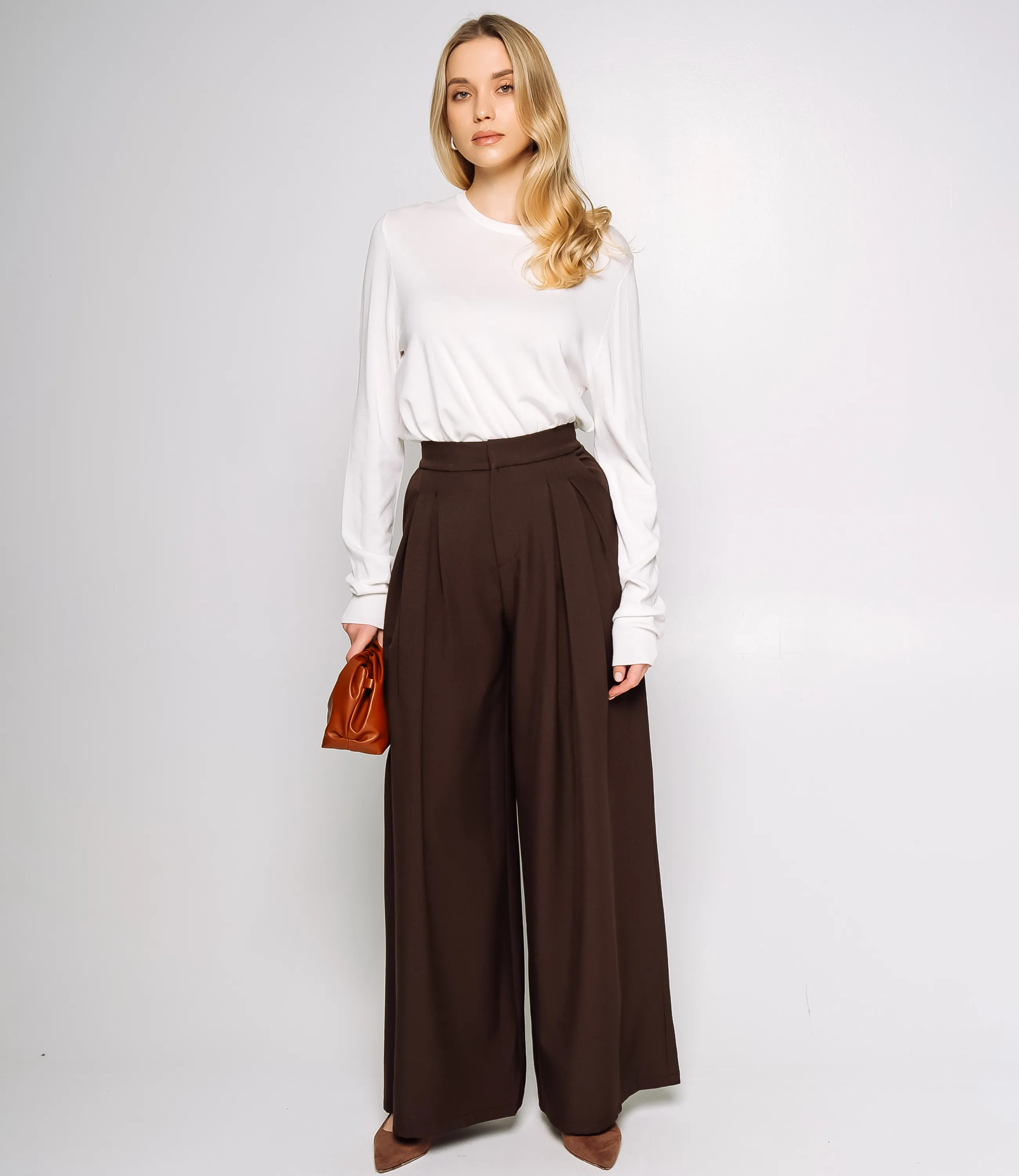 Брюки #КТ1873, шоколадный - фото 1