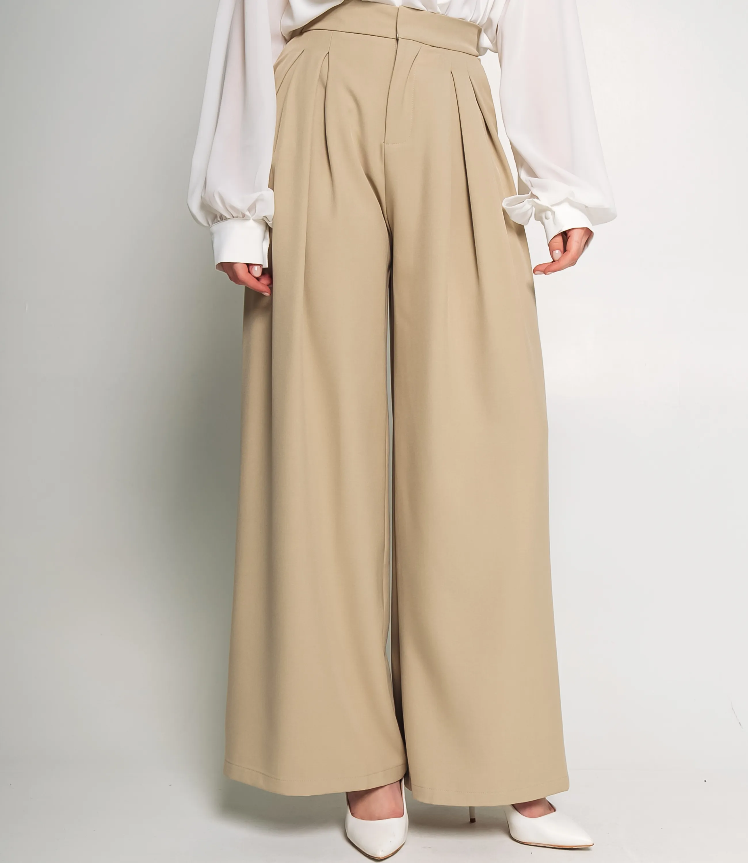 Брюки #КТ1873, бежевый - фото 2