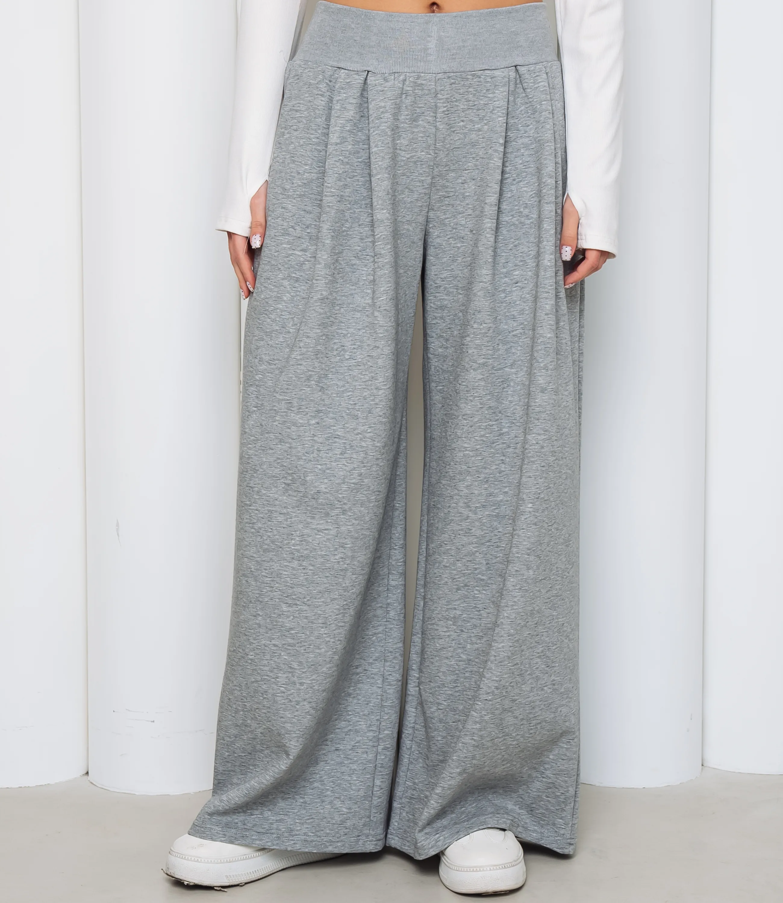 Спортивные брюки #КТ2569 (2), серый меланж - фото 2