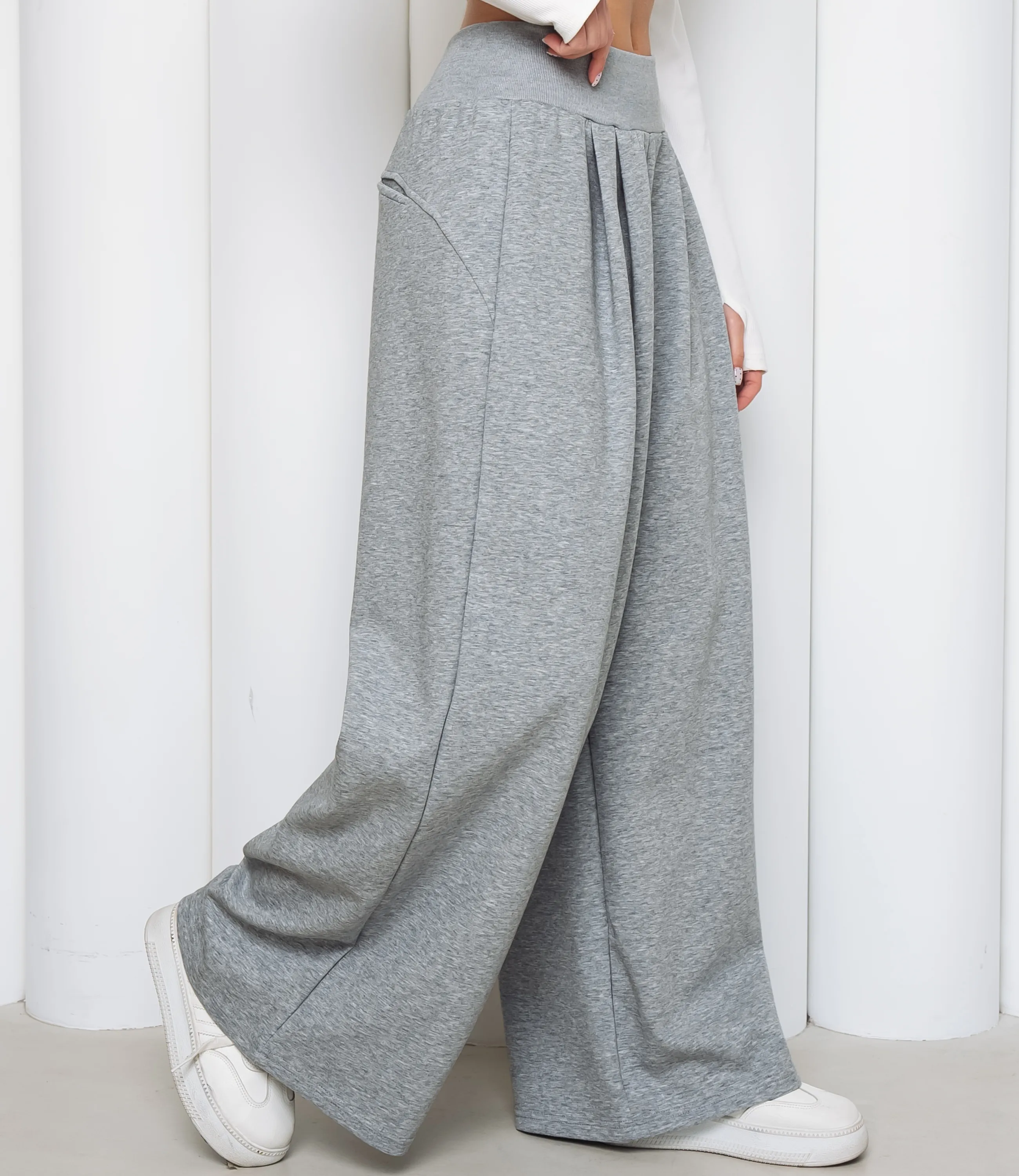 Спортивные брюки #КТ2569 (2), серый меланж - фото 3