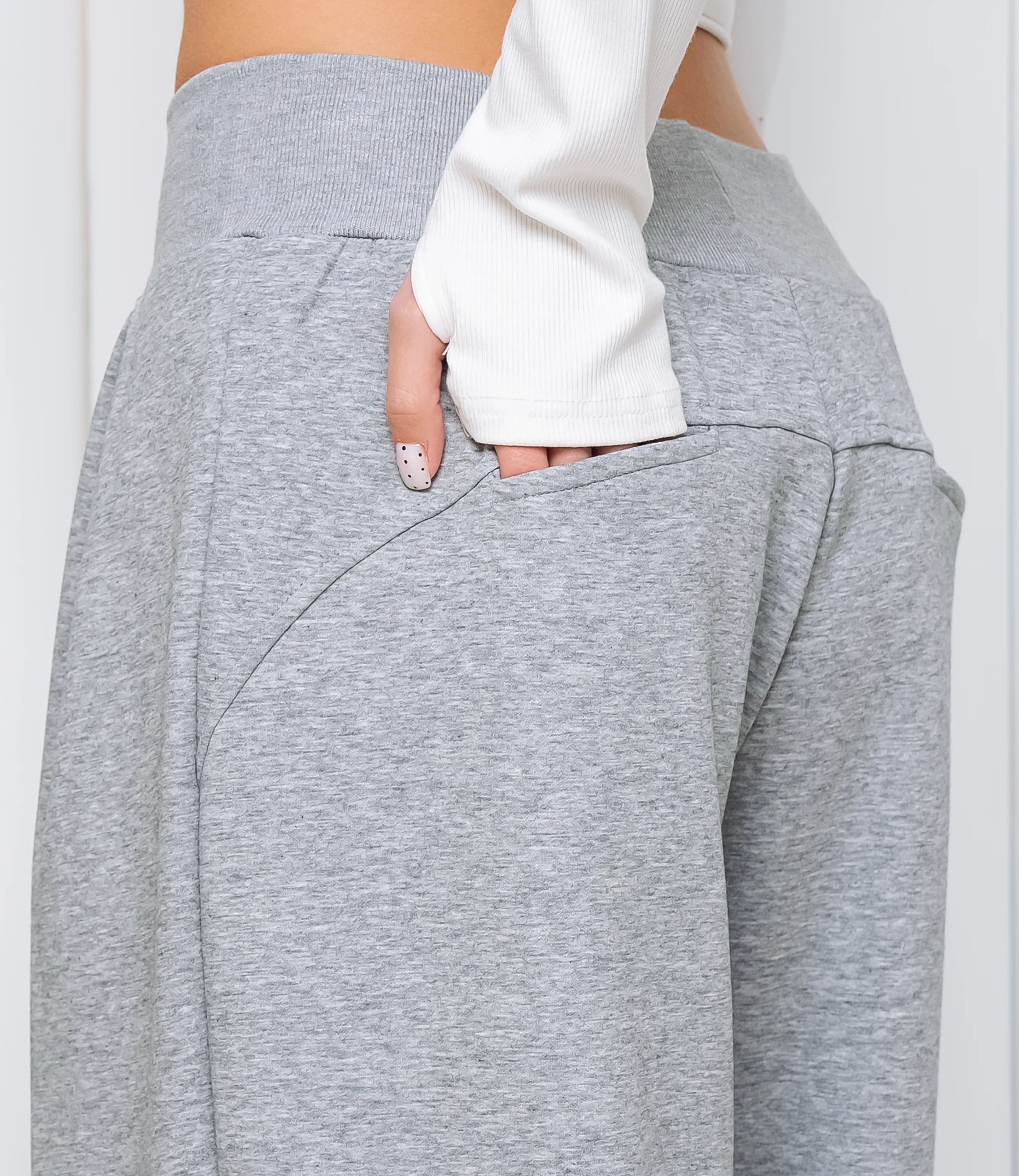 Спортивные брюки #КТ2569 (2), серый меланж - фото 5