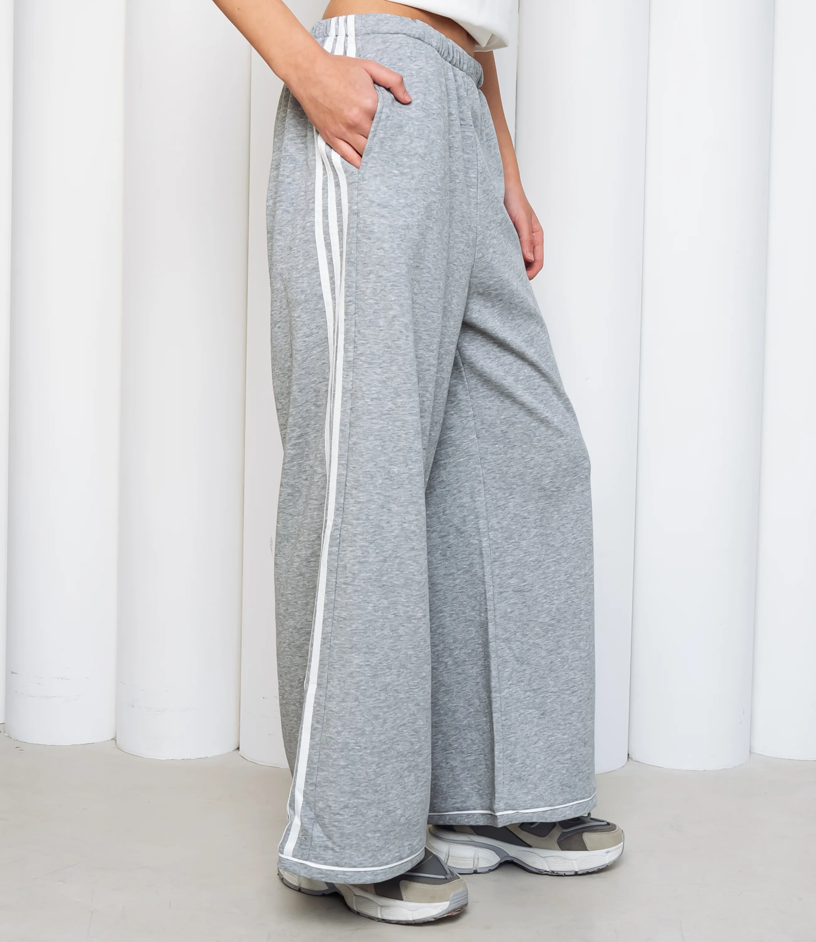 Спортивные брюки #КТ2563, серый меланж - фото 3