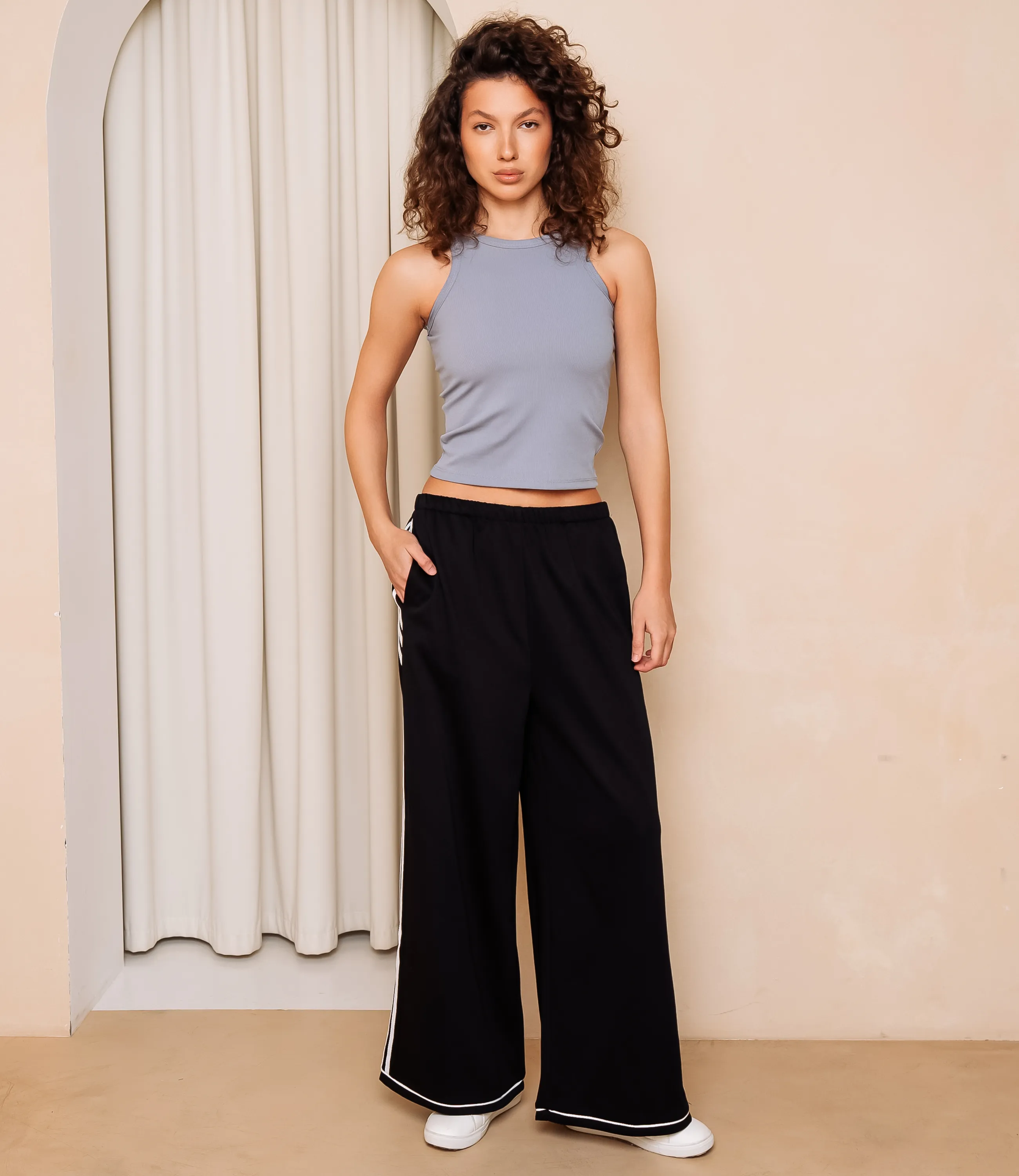 Спортивные брюки #КТ2563, чёрный - фото 1