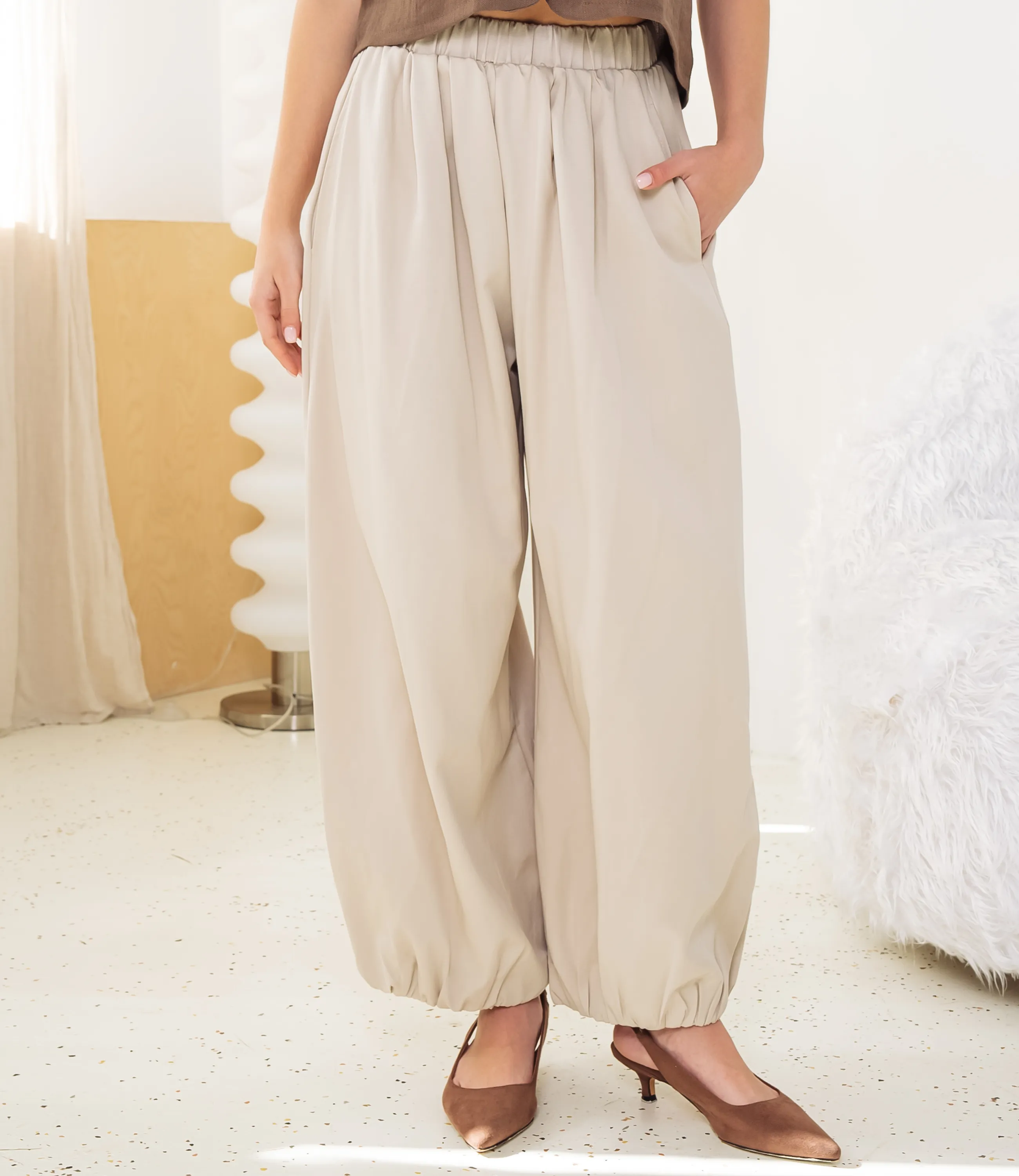 Брюки #КТ25811, светло-бежевый - фото 2