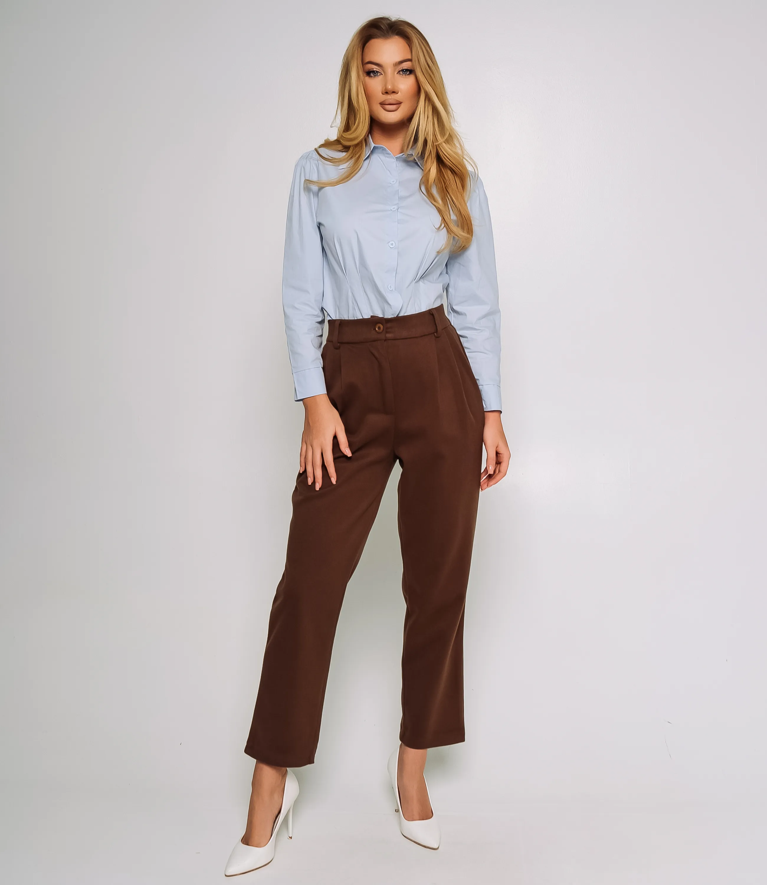 Брюки #ОКТ165004, тёмно-коричневый - фото 1