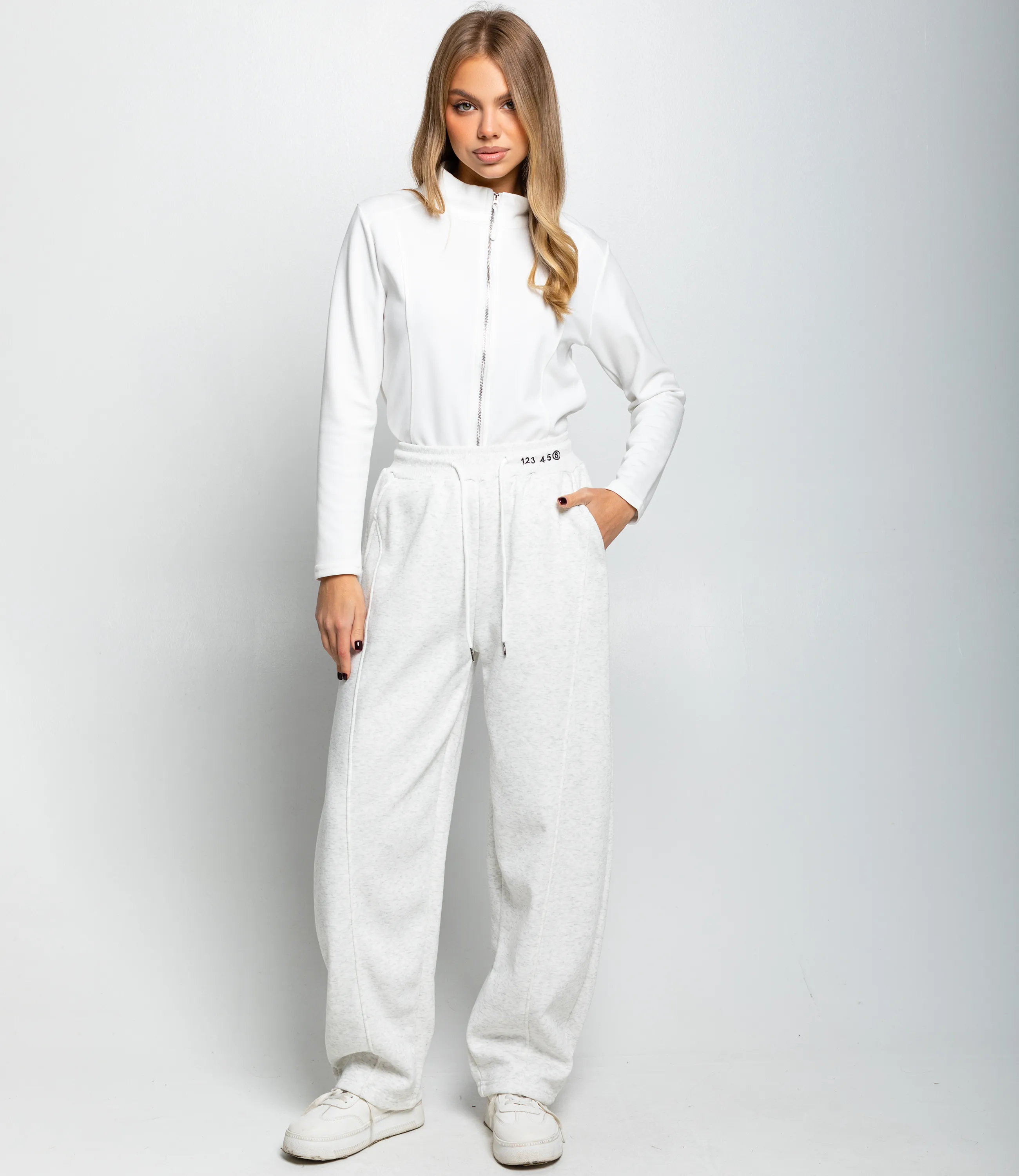 Спортивные брюки #КТ8003 (9), светло-серый меланж - фото 1