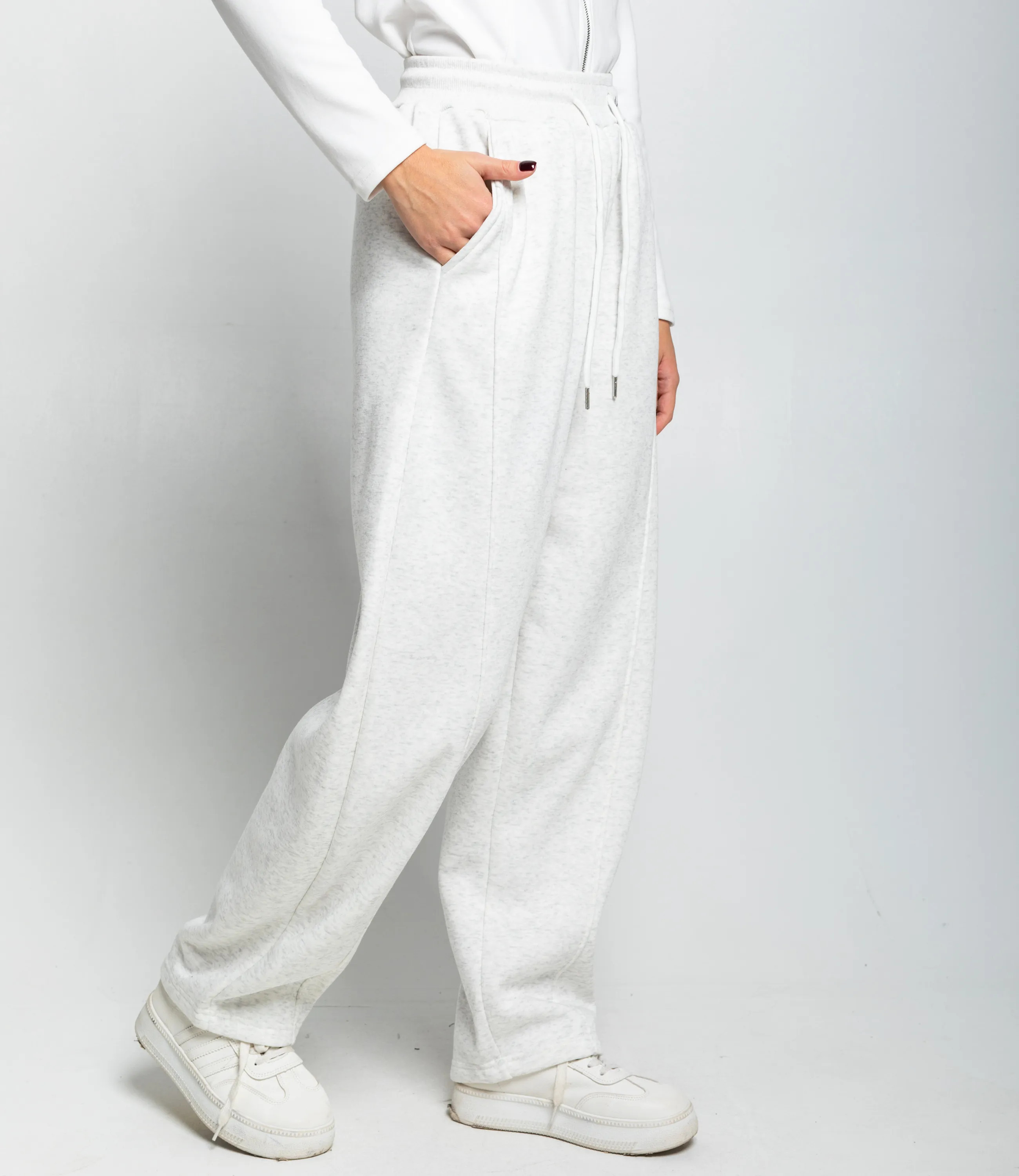 Спортивные брюки #КТ8003 (9), светло-серый меланж - фото 3