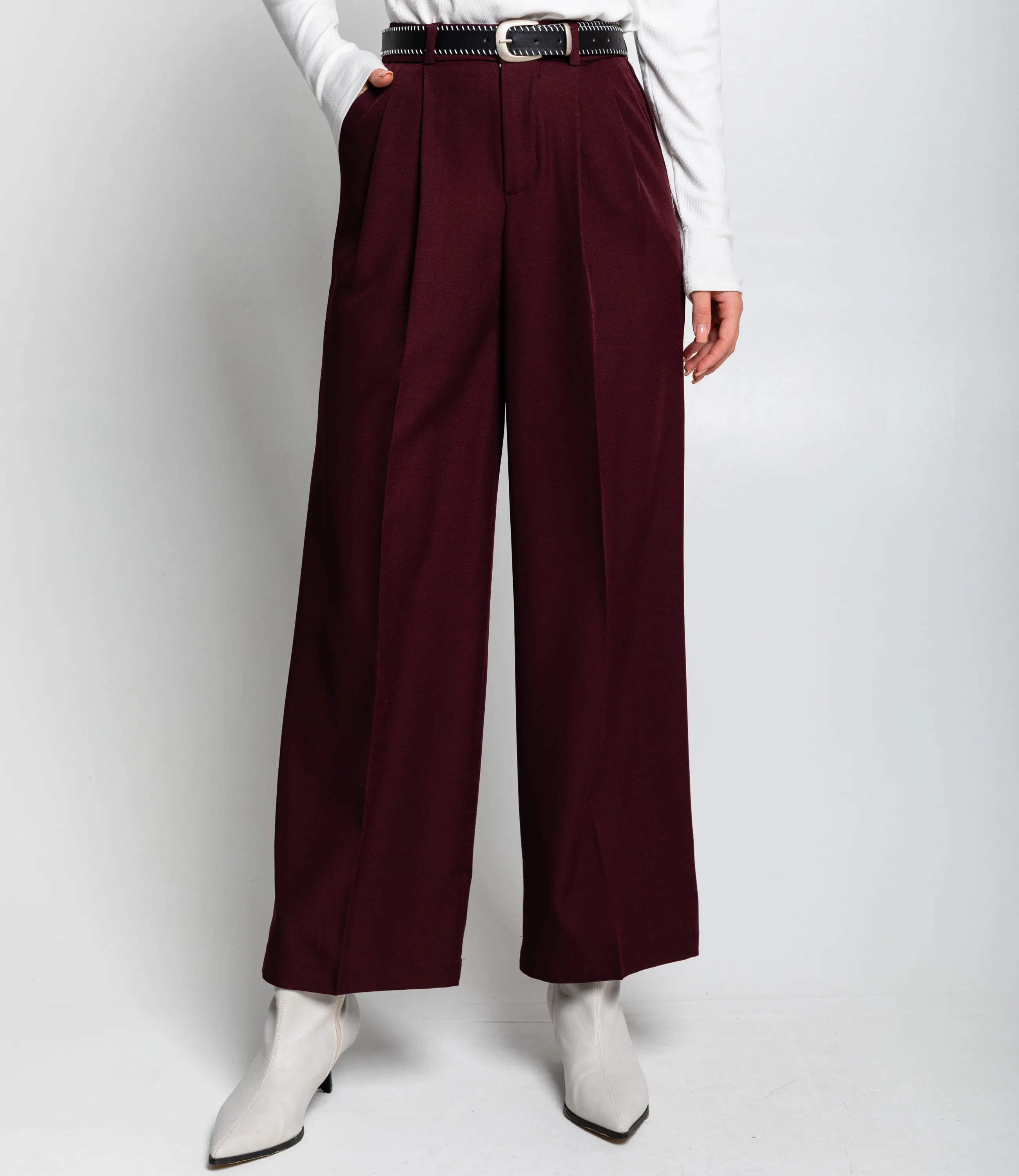 Брюки #КТ25993, тёмно-бордовый - фото 2