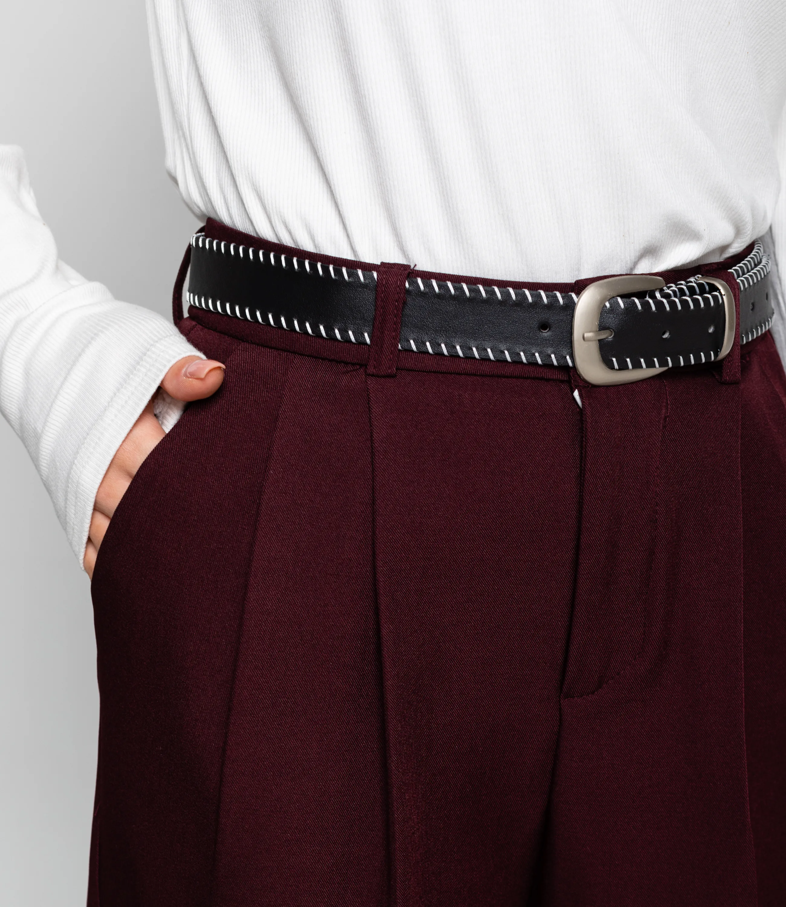 Брюки #КТ25993, тёмно-бордовый - фото 5