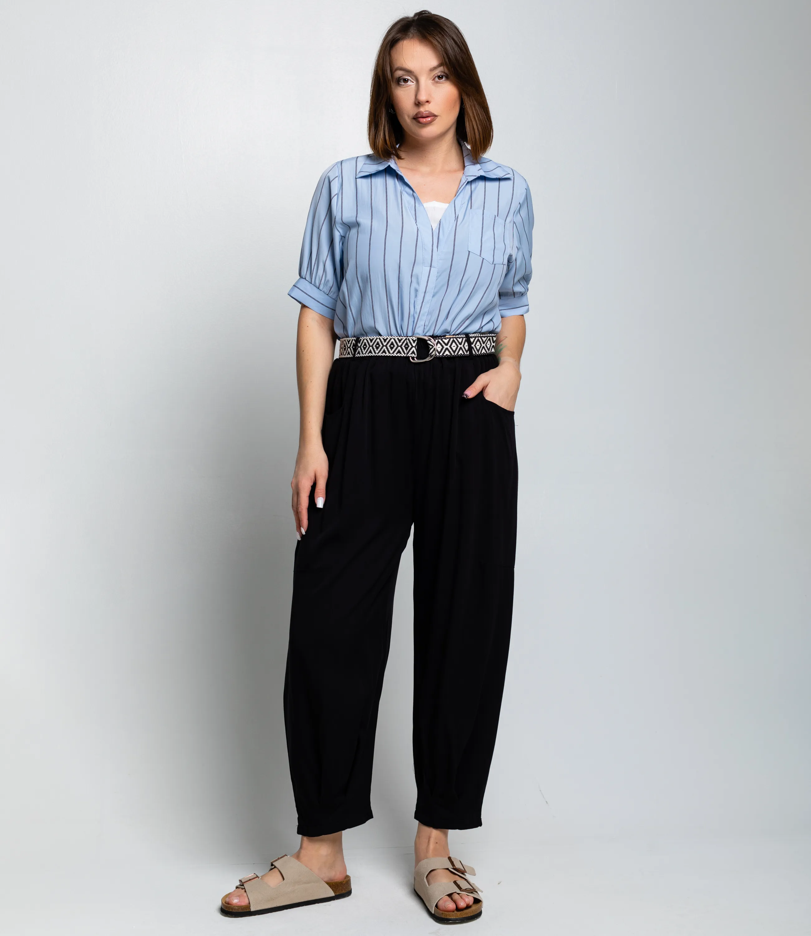 Брюки #ОКТ085008, чёрный - фото 1