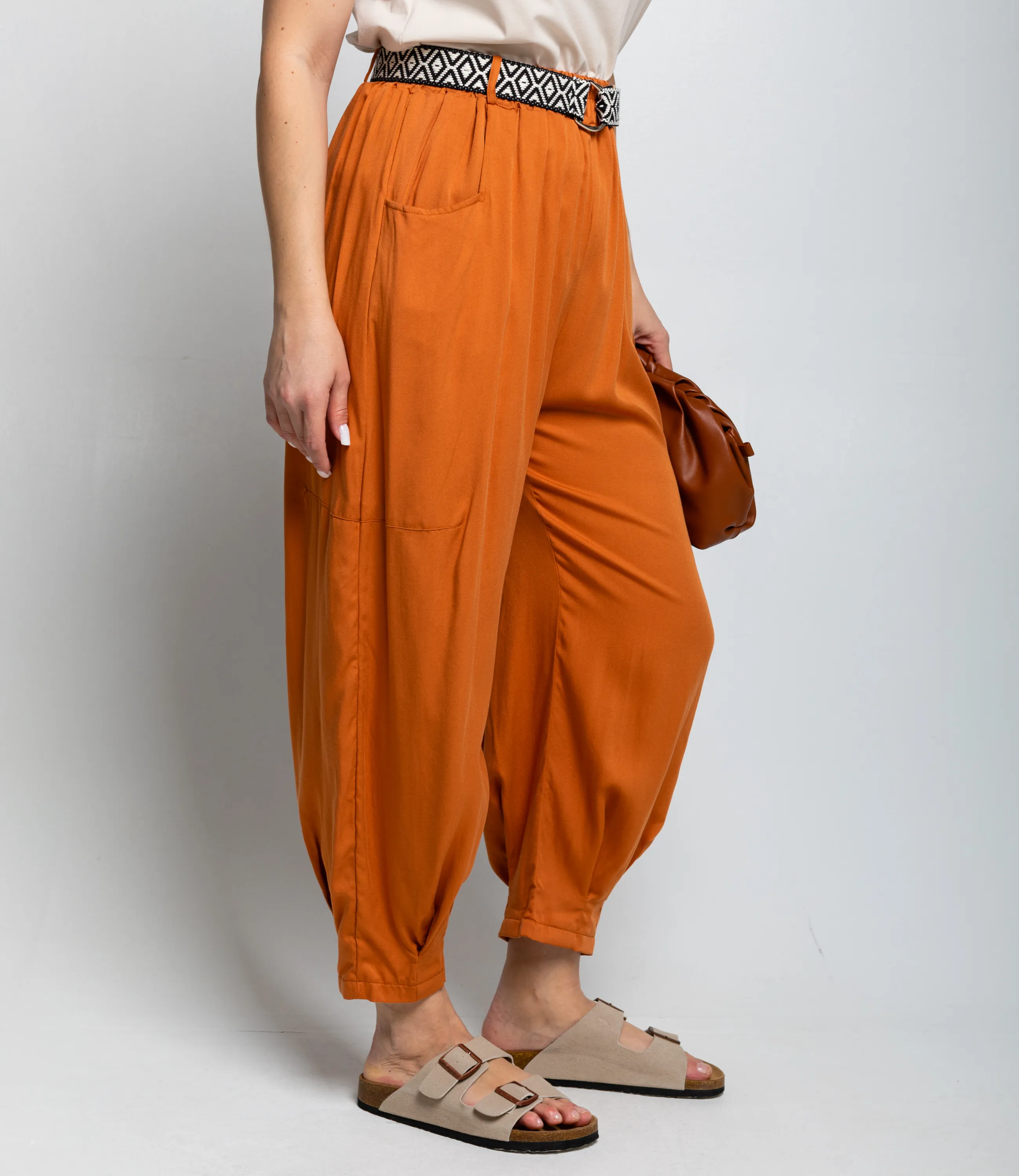 Брюки #ОКТ085008, терракотовый - фото 3