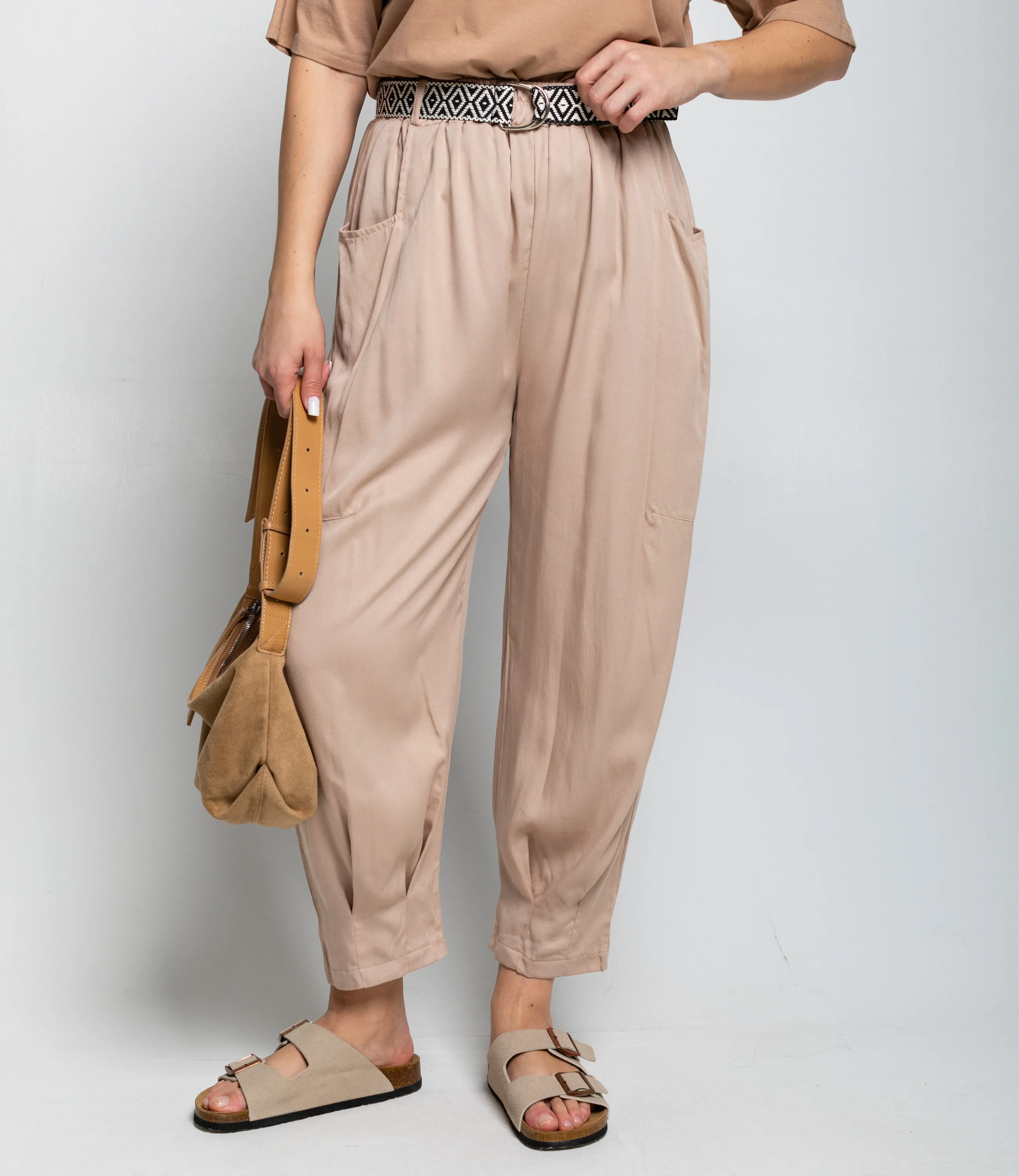 Брюки #ОКТ085008, бежевый - фото 2