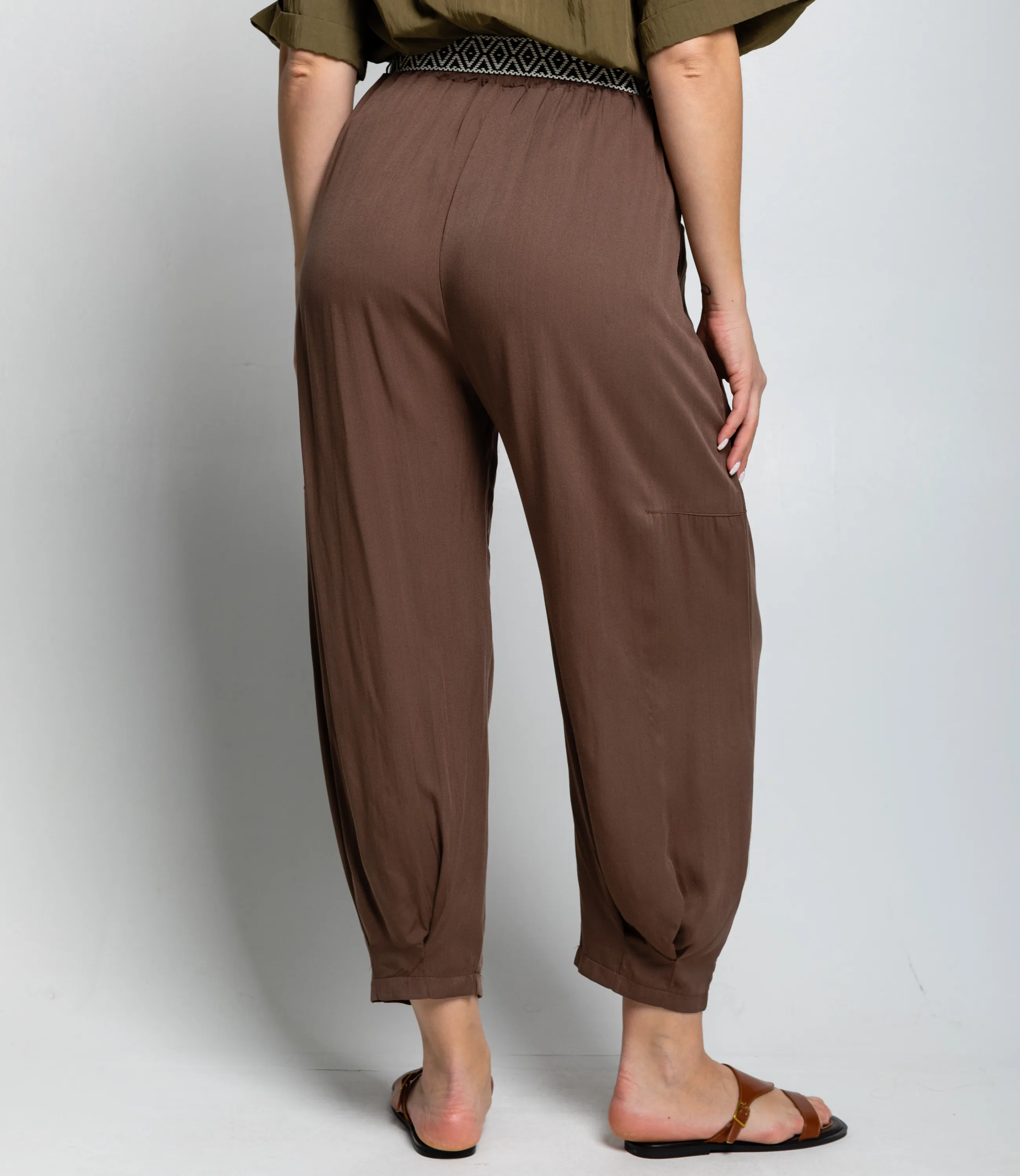 Брюки #ОКТ085008, тёмный хаки - фото 4