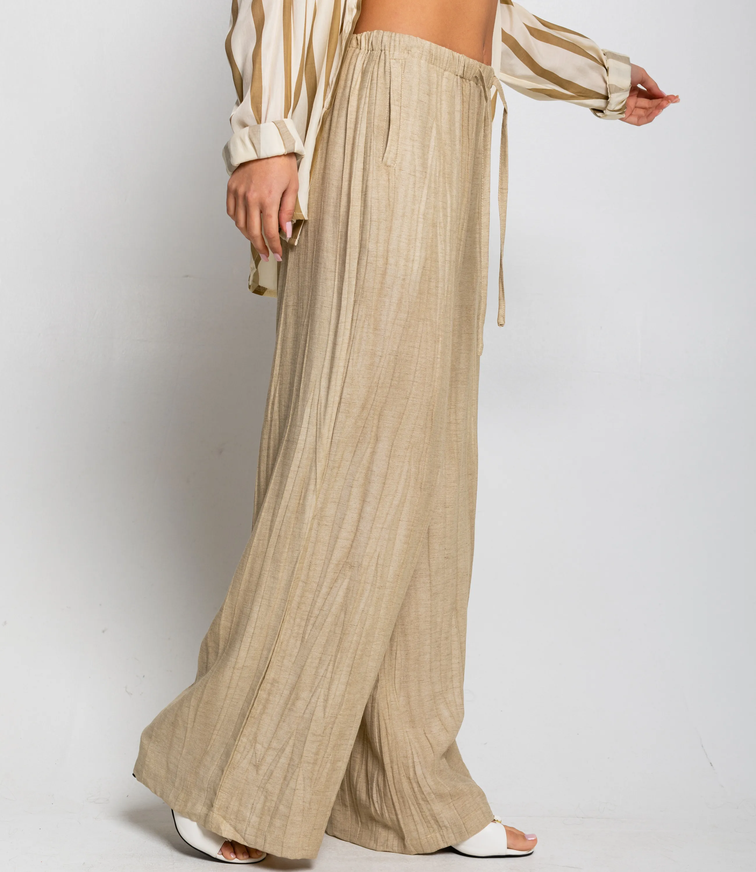 Брюки #ОКТ095015, бежевый - фото 3