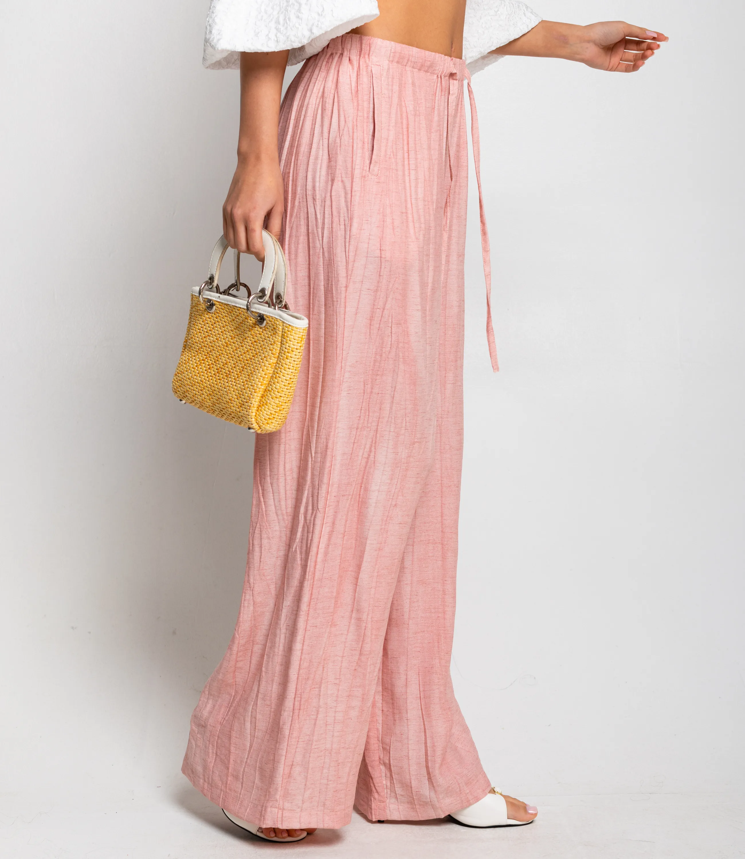 Брюки #ОКТ095015, пудровый - фото 3