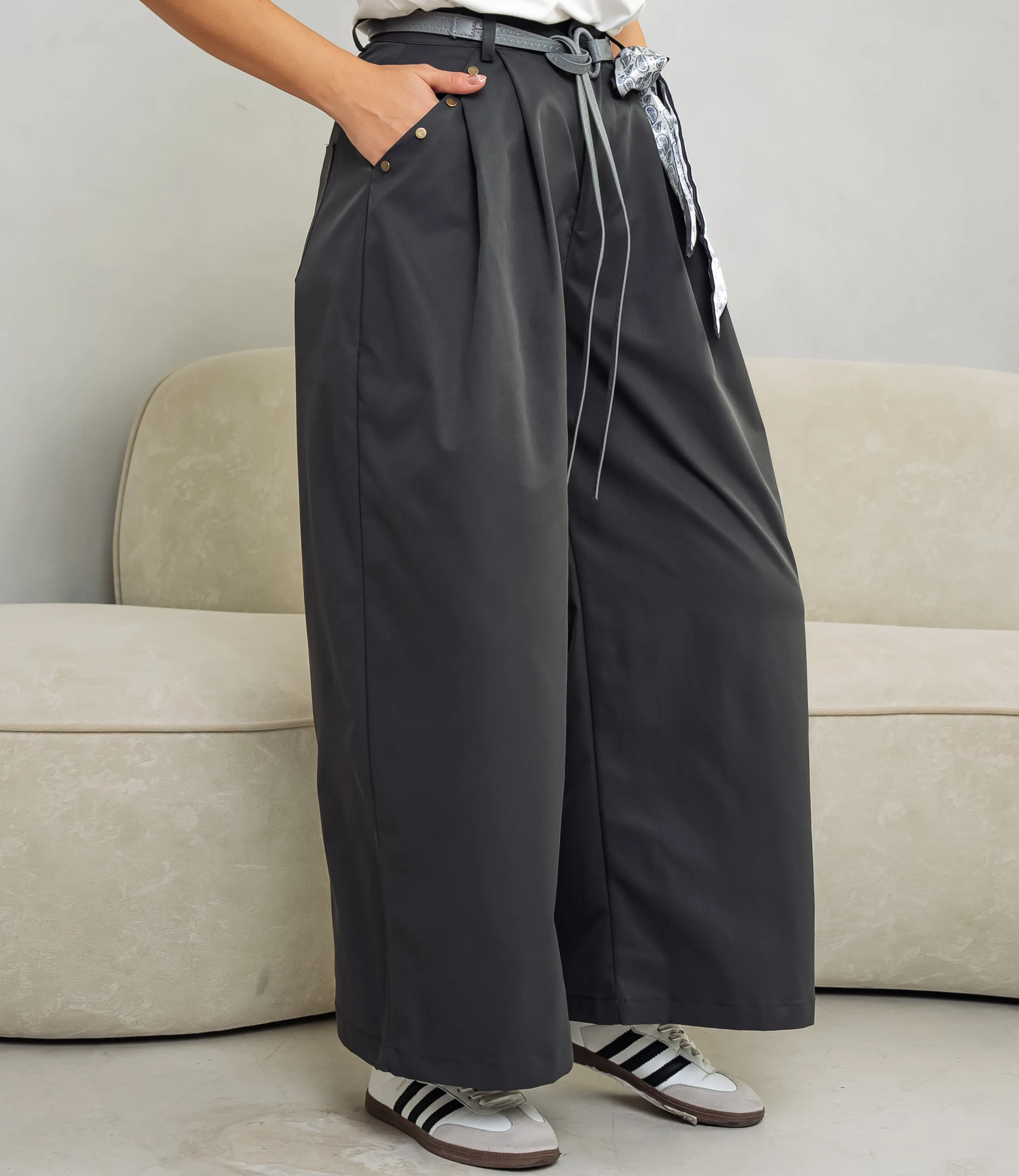 Брюки #КТ8352, тёмно-серый - фото 3