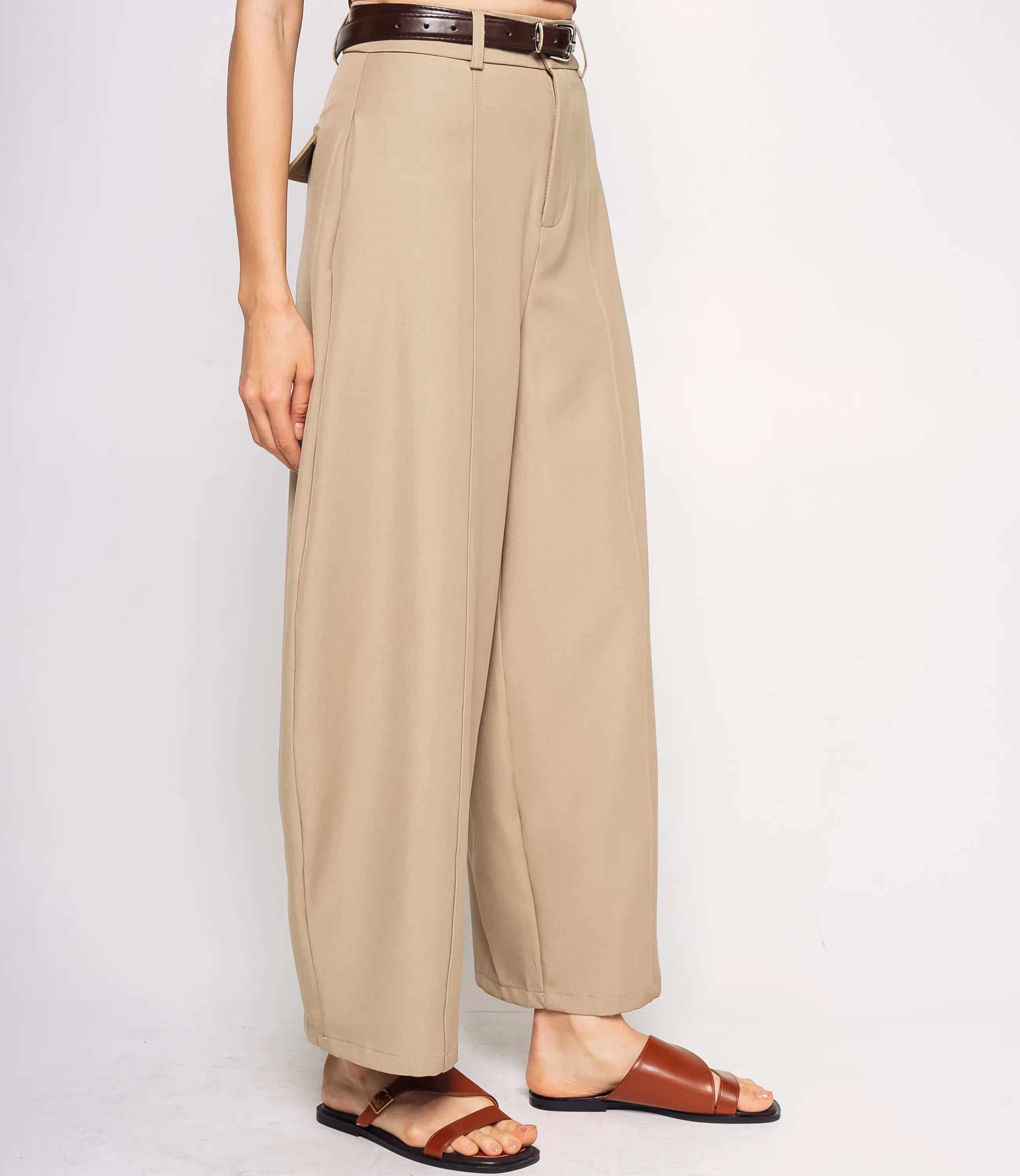 Брюки #КТ0966, бежевый - фото 3