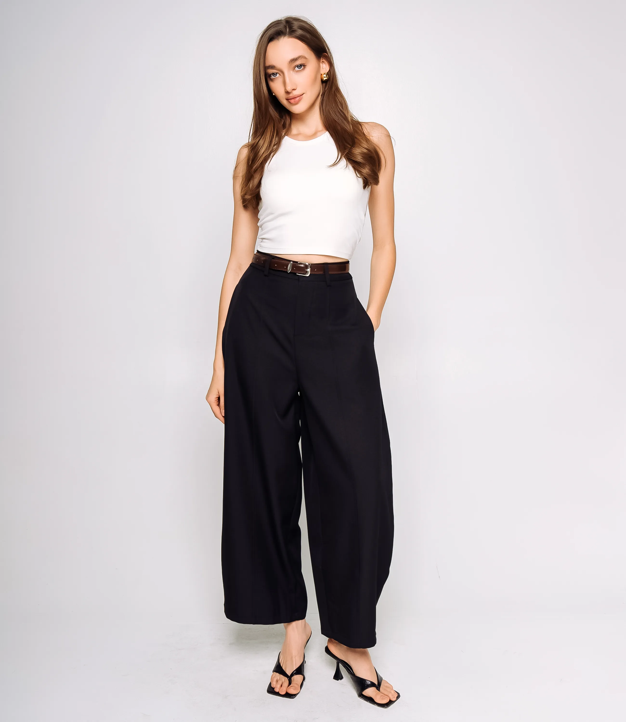 Брюки #КТ0966, чёрный - фото 1